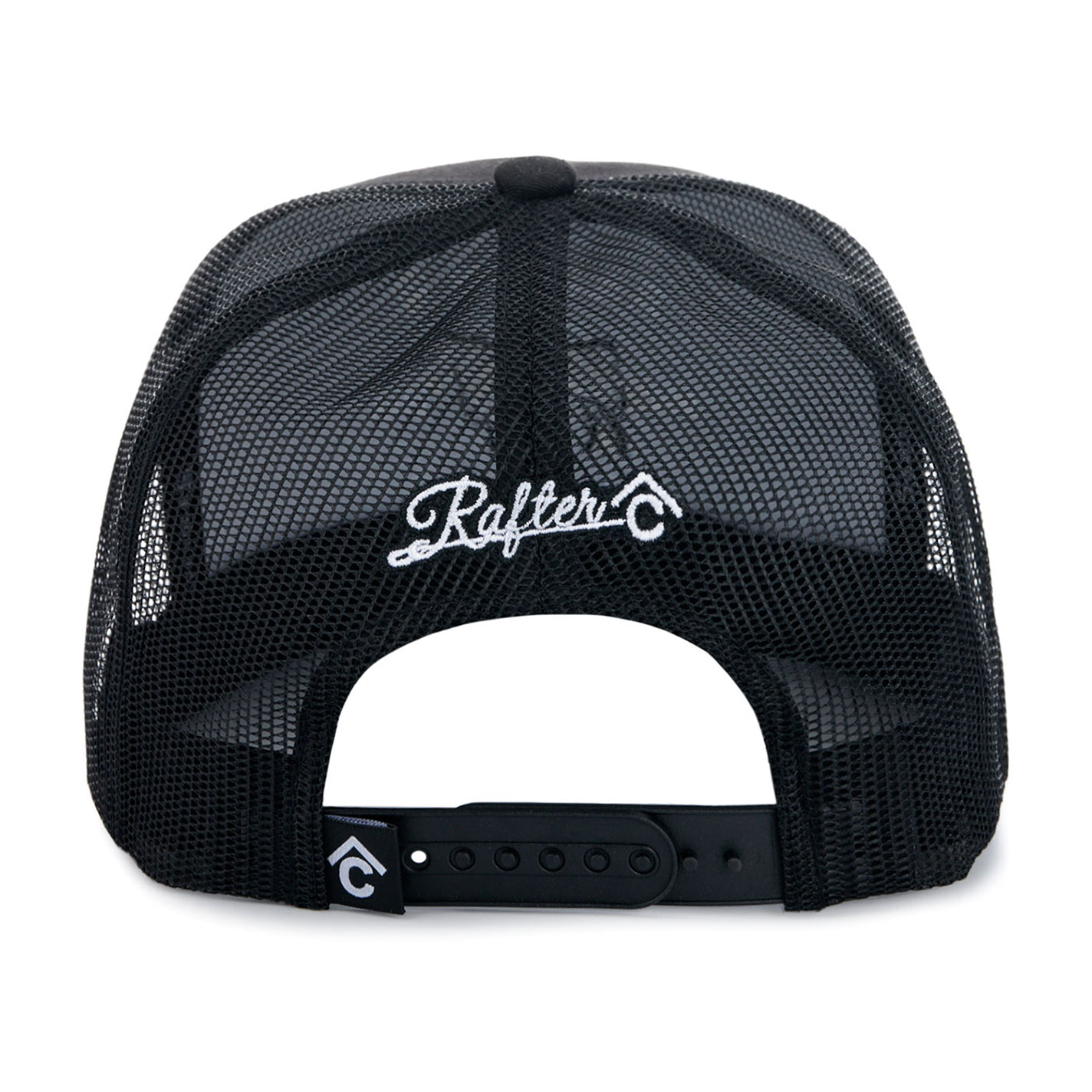 Rafter C Men's Black & White Embroidered Bull Logo Cap - Image 1