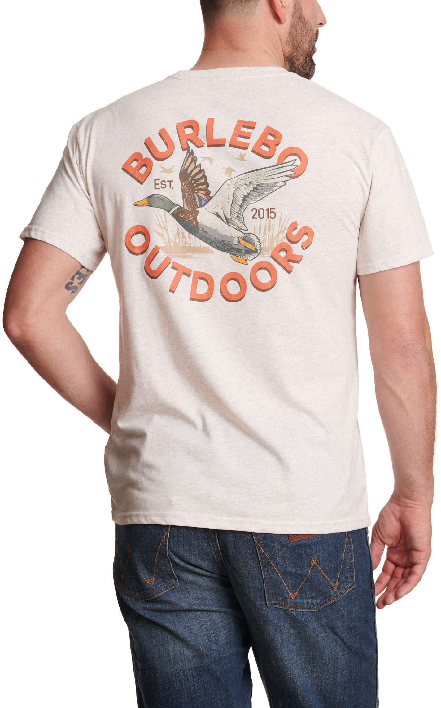 Burlebo Old School Duck Hunt Men's Cream T-Shirt - Image 1