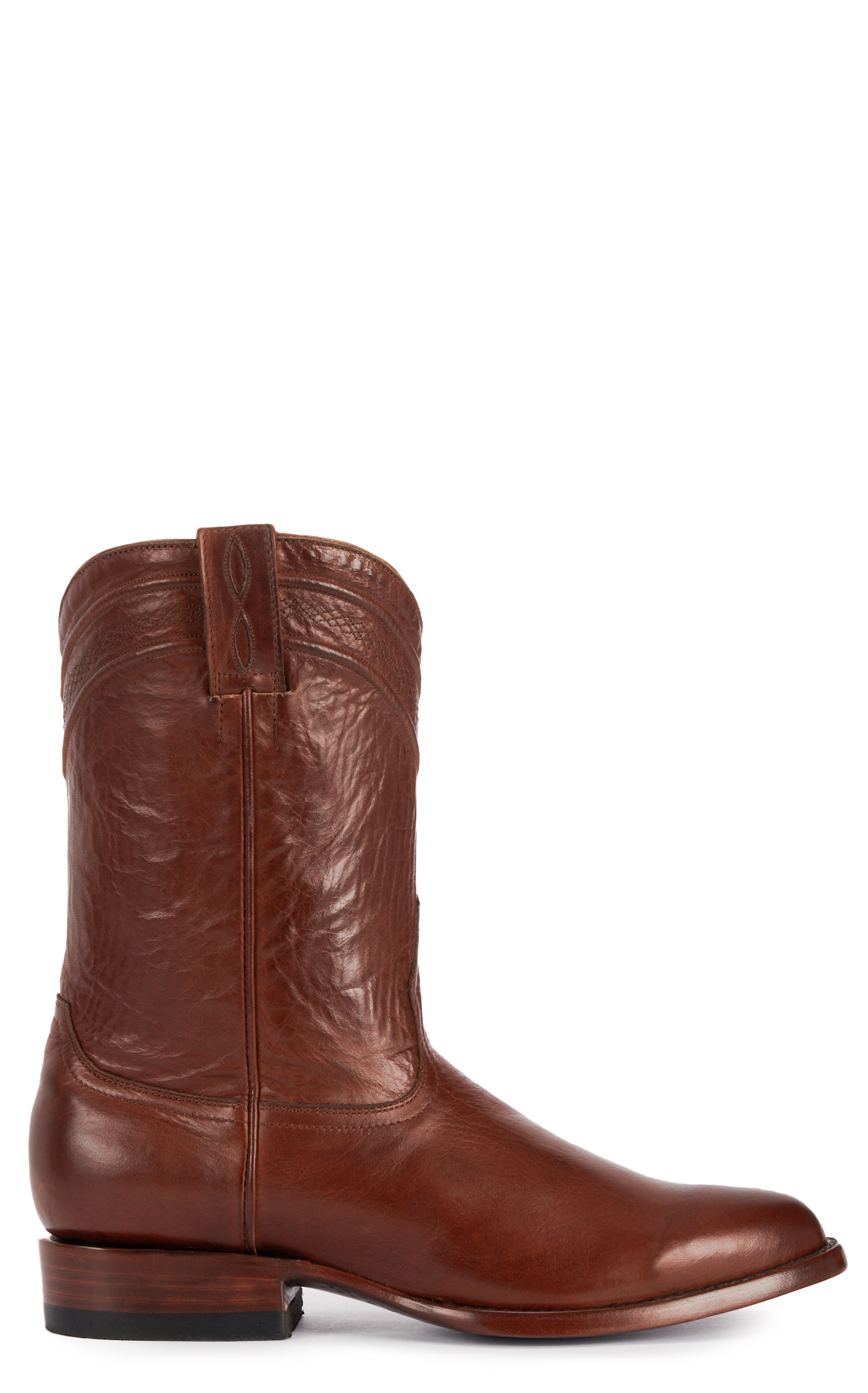 JRC & Sons Men's Todd Ranch Hand Leather Round Toe Roper Boot in Tan - Image 1