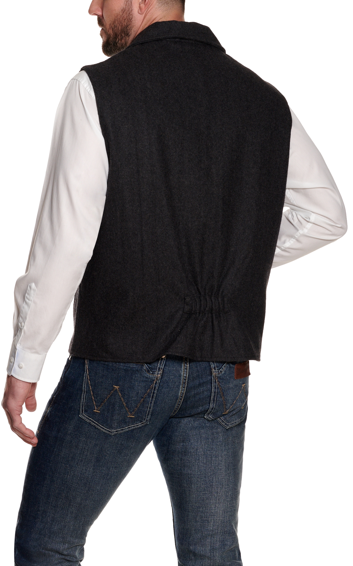 Cavenders Men's Black Wool Vest - Image 1