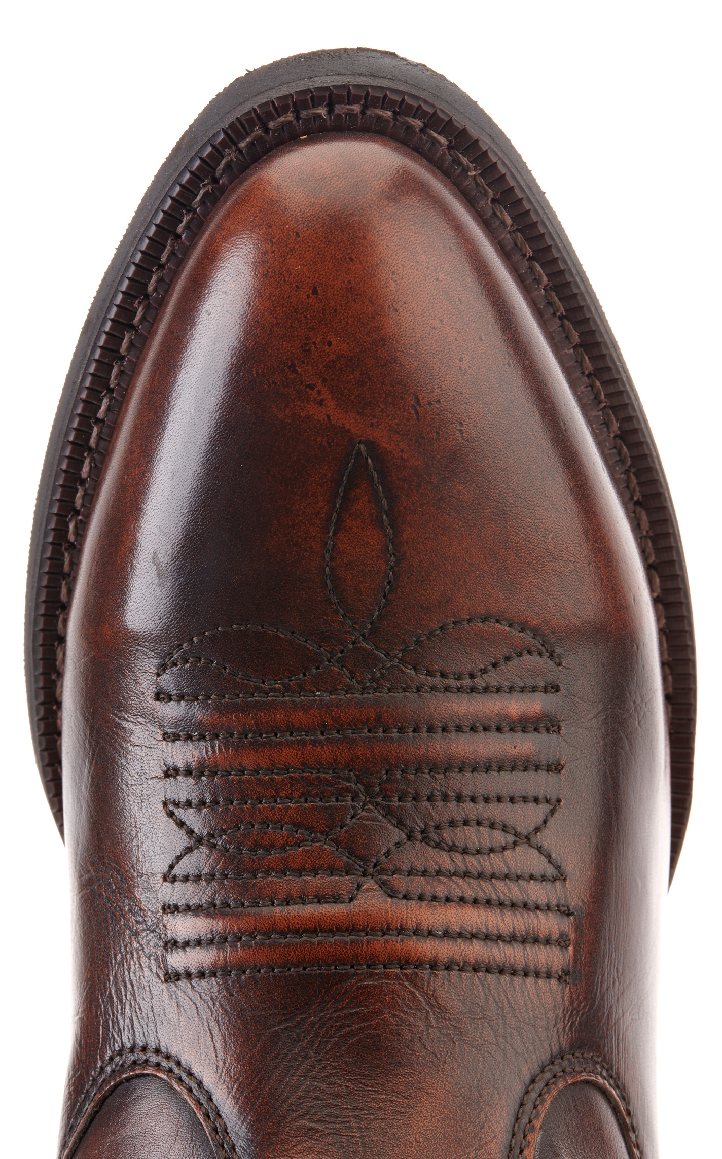 Laredo Men's Fletcher Marbled Brown Zip Up R-Toe Cowboy Boot - Image 1