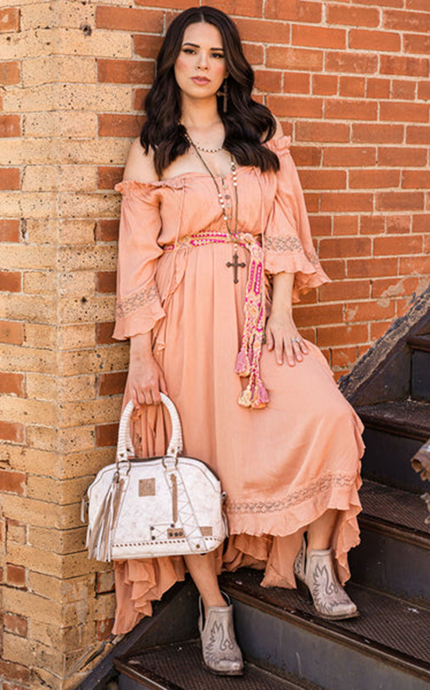 STS Ranchwear Cremello Sansa Cream Satchel Handbag - Image 1