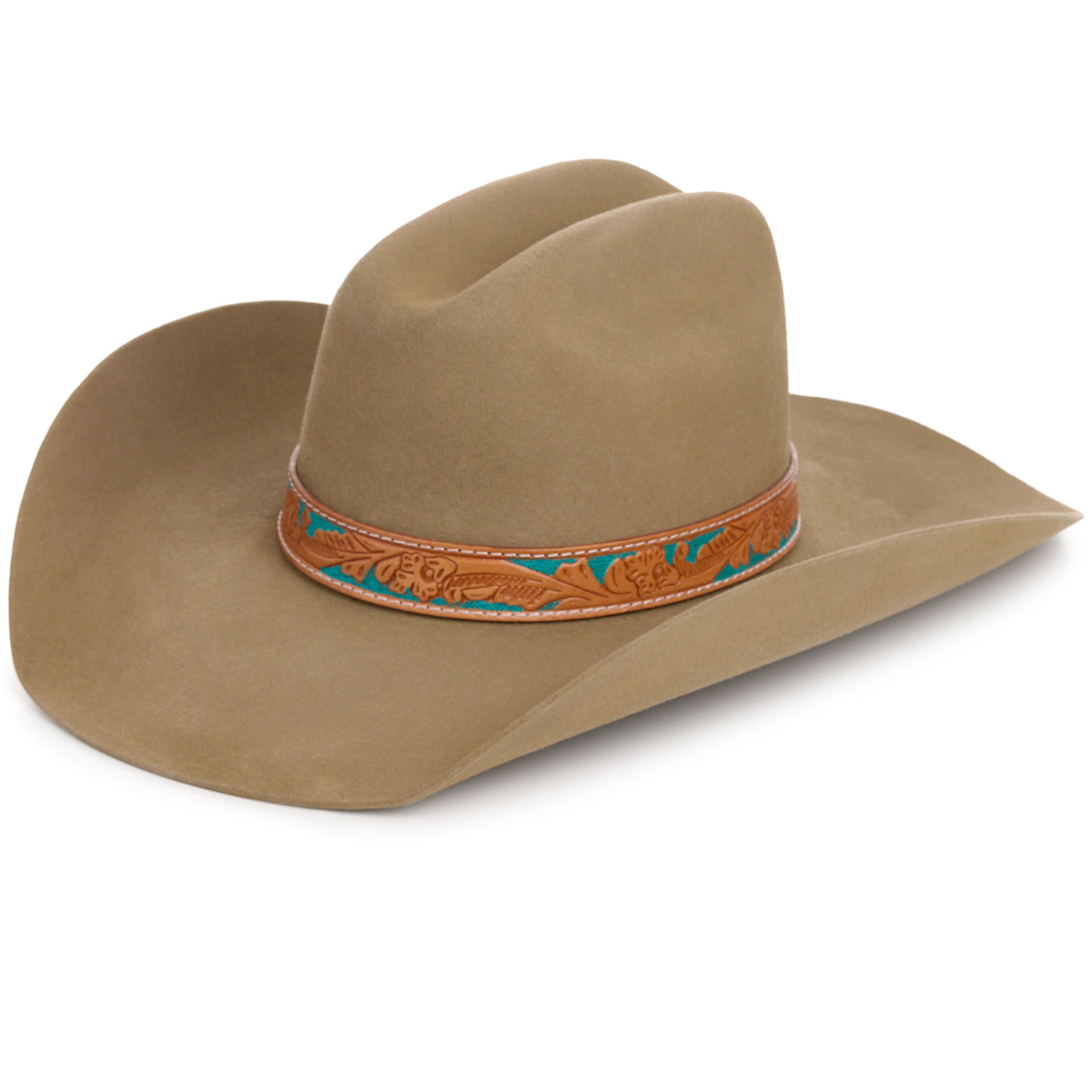 Rockin C Women's Stone Wesley Tooled Leather Band Felt Western Hat - Image 2
