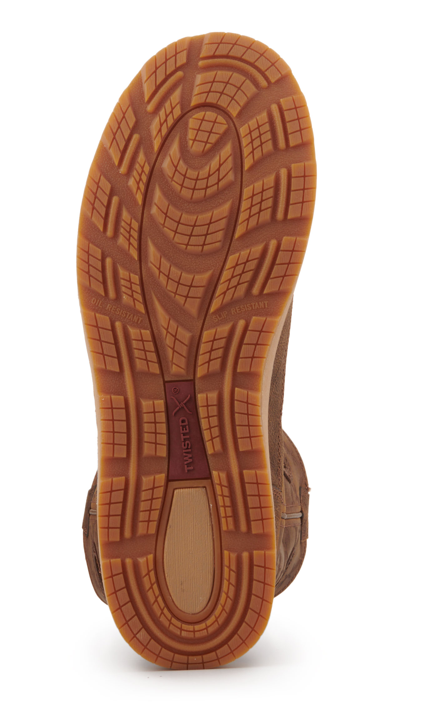 Twisted X Men's Brunette Brown and Pecan CellStretch Round Toe Wedge Work Boots - Image 1