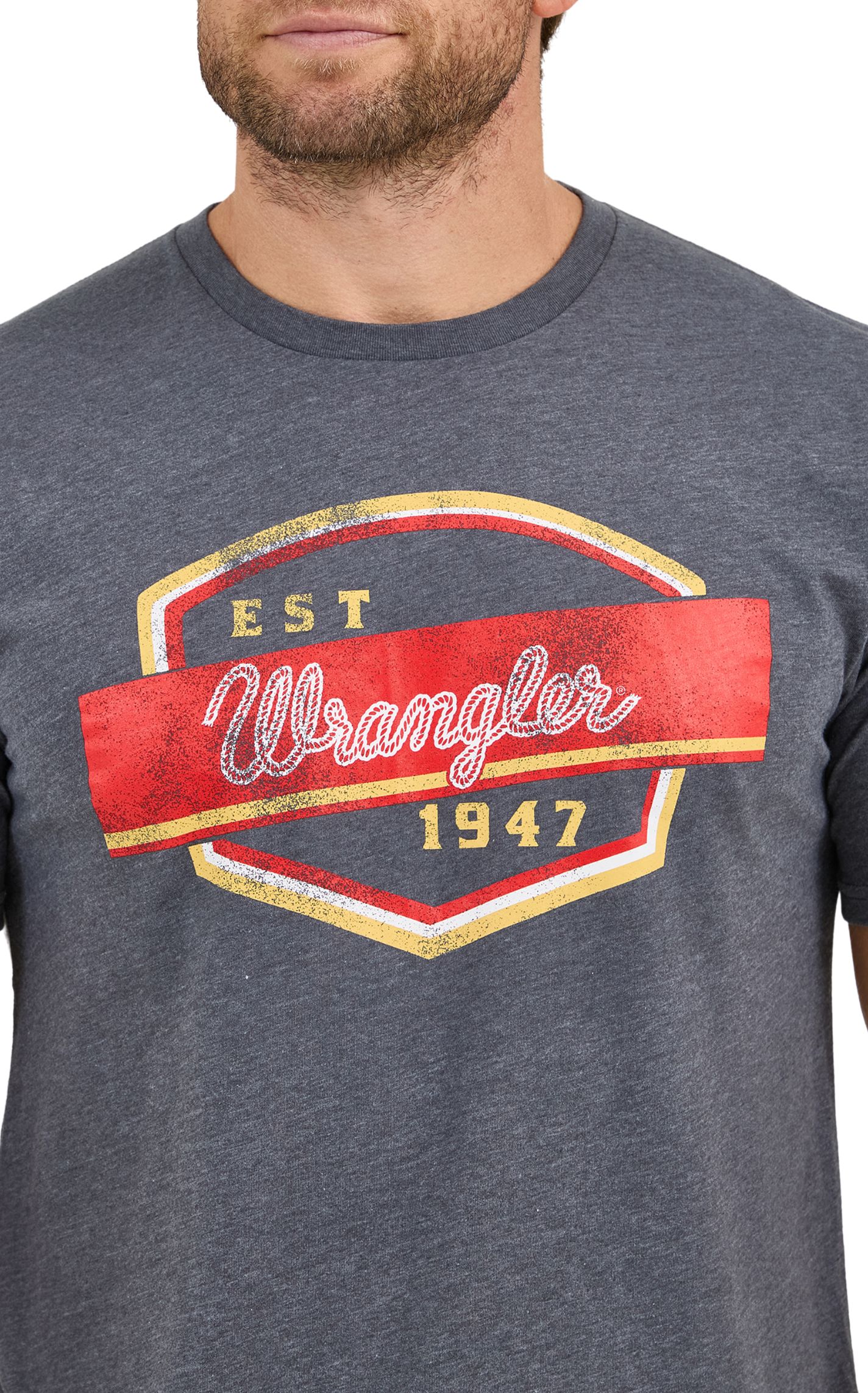 Wrangler Men's Washed Black Logo T-Shirt - Image 1