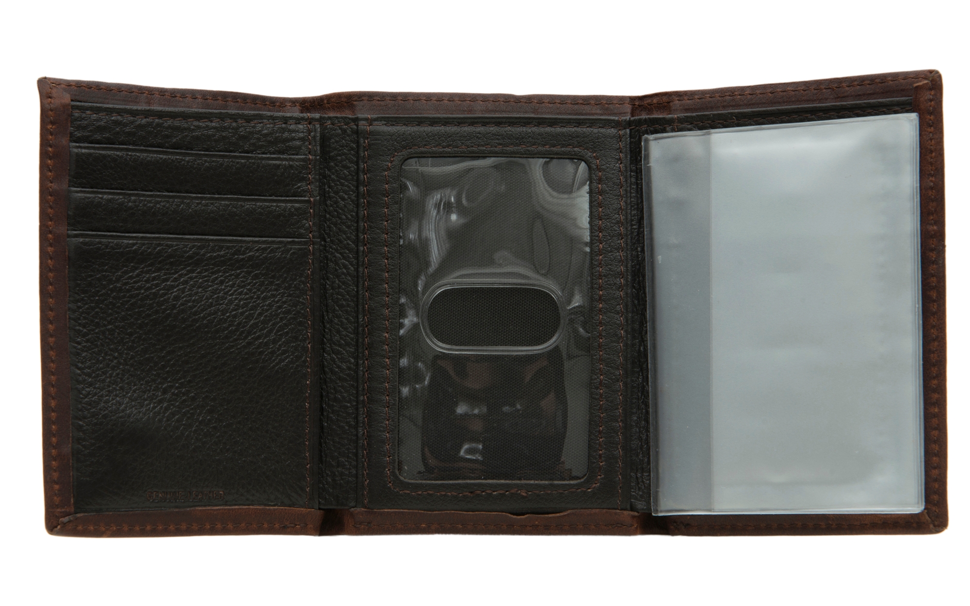 Ariat Performance Work Dark Copper with Small Shield Tri-Fold Wallet - Image 1