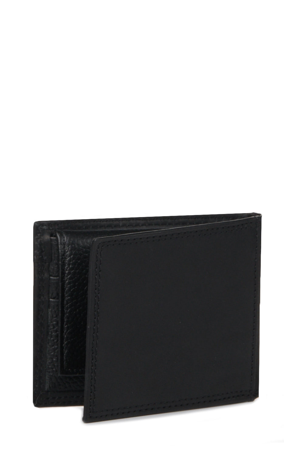 Ariat Men's Black Center Seam Leather Removable Passcase Bi-Fold Wallet - Image 1