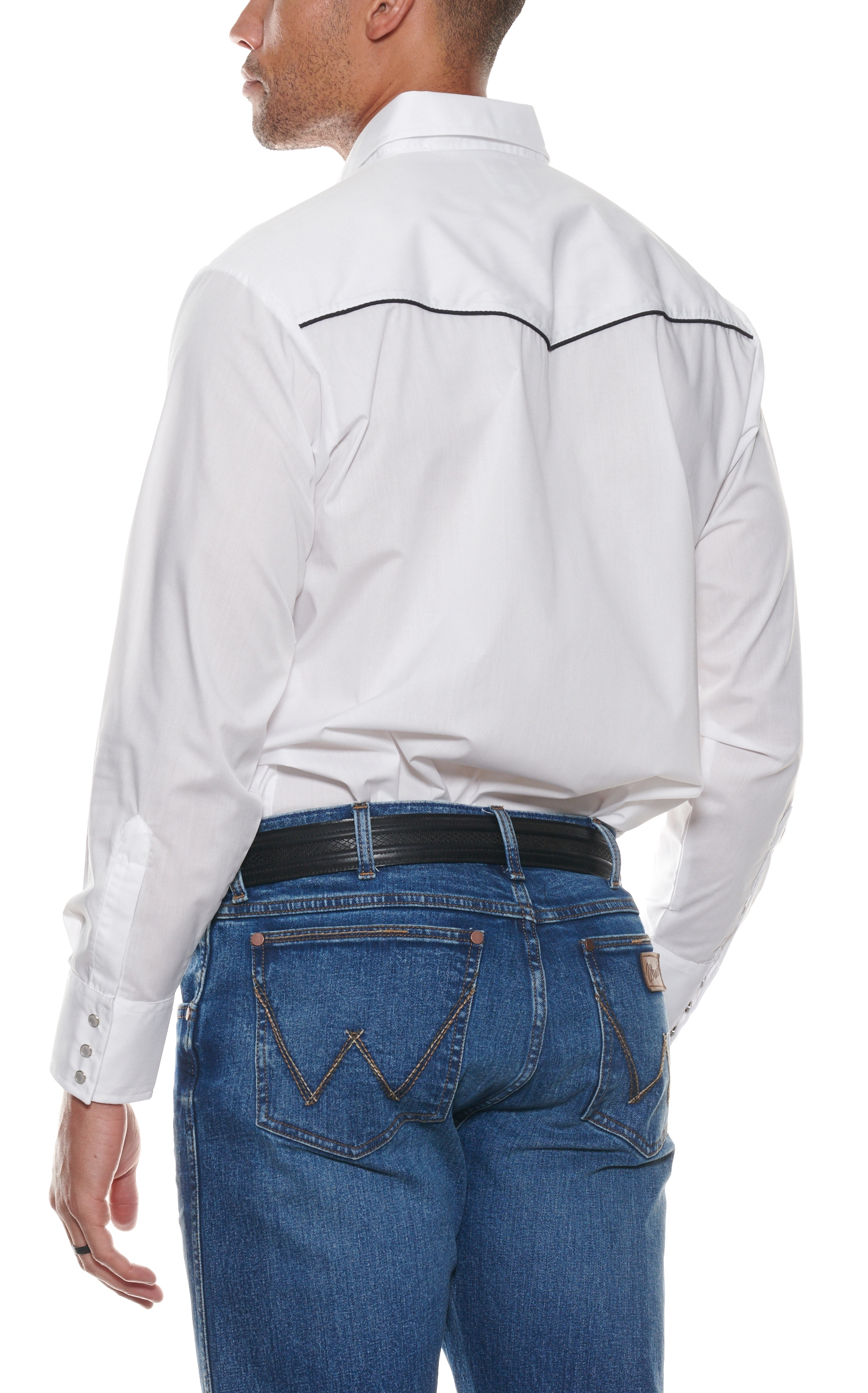 Ely Cattleman Men's White Long Sleeve Western Shirt - Big & Tall - Image 1