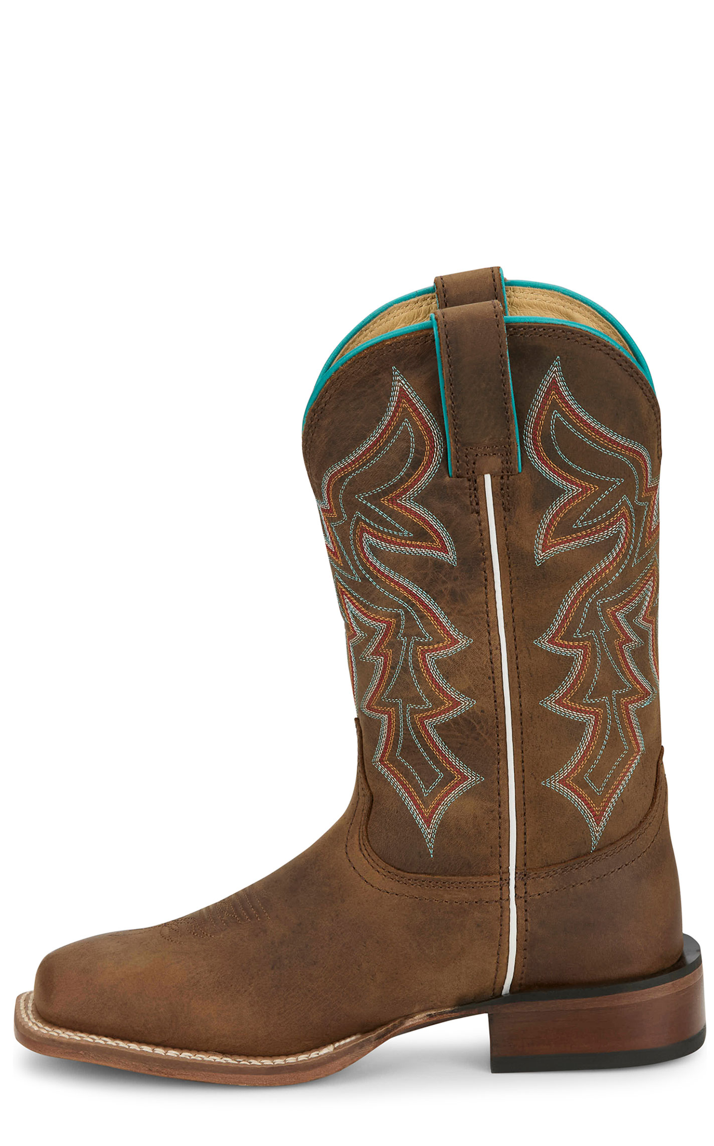 Justin Women’s Frontier Collection Miss Ellie Taupe Wide Square Toe Boots - Image 1