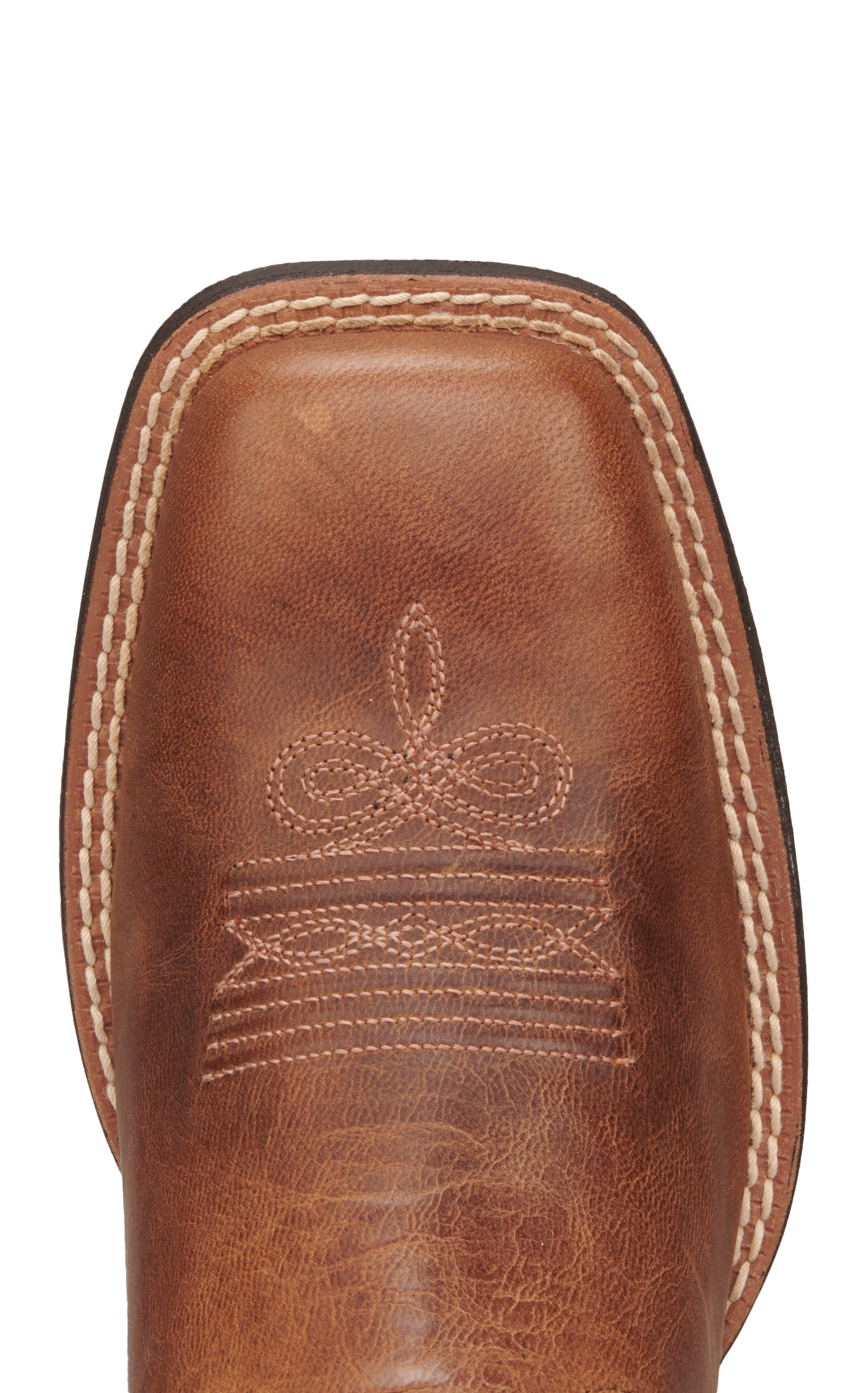 Ariat Women's Round Up Pearl Brown and Metallic Leopard Wide Square Toe Cowboy Boots - Image 1