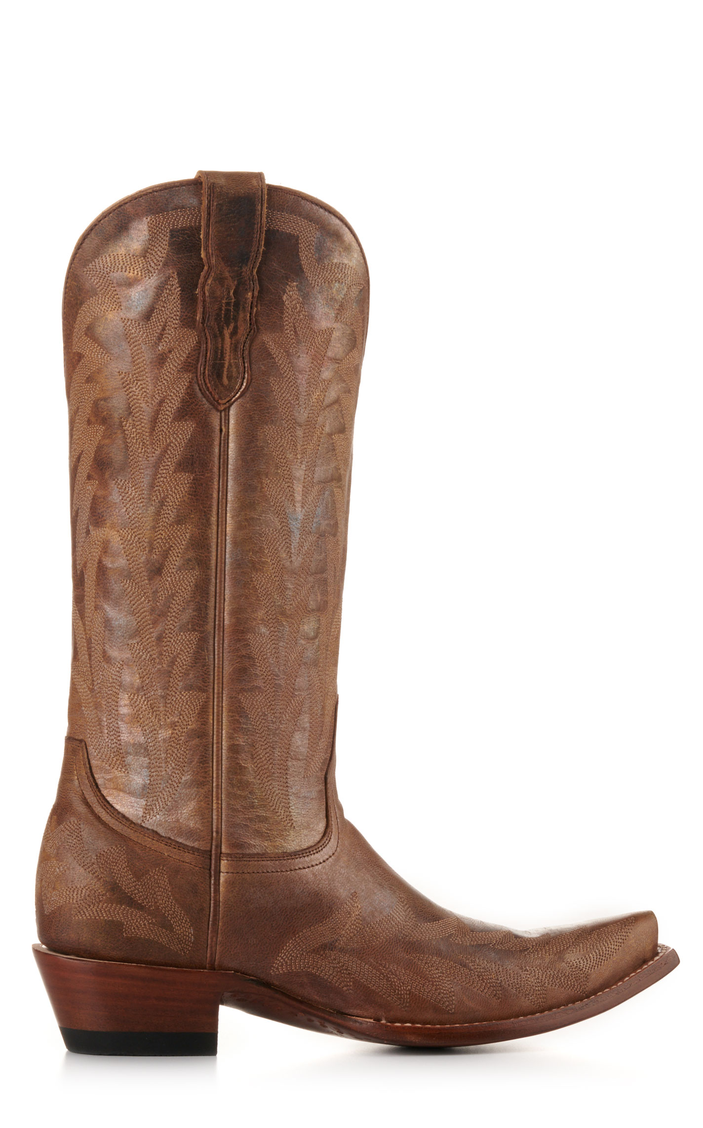 JRC & Sons Women’s McClain Petrol Metallic Leather Snip Toe Tall Cowboy Boots - Image 1