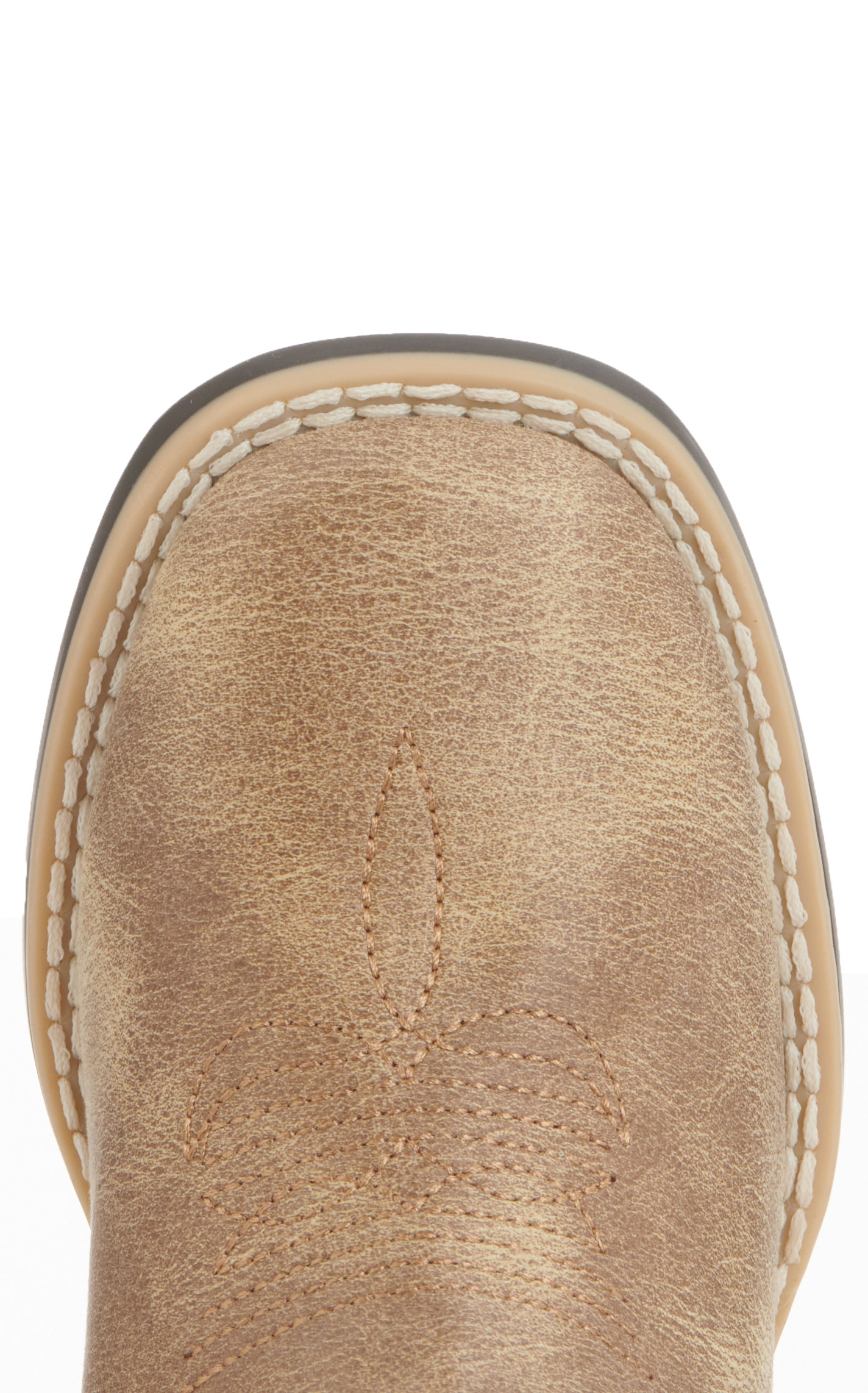 Twister Girls Posy Light Pink and Tan Wide Square Toe Cowboy Boots - Image 1