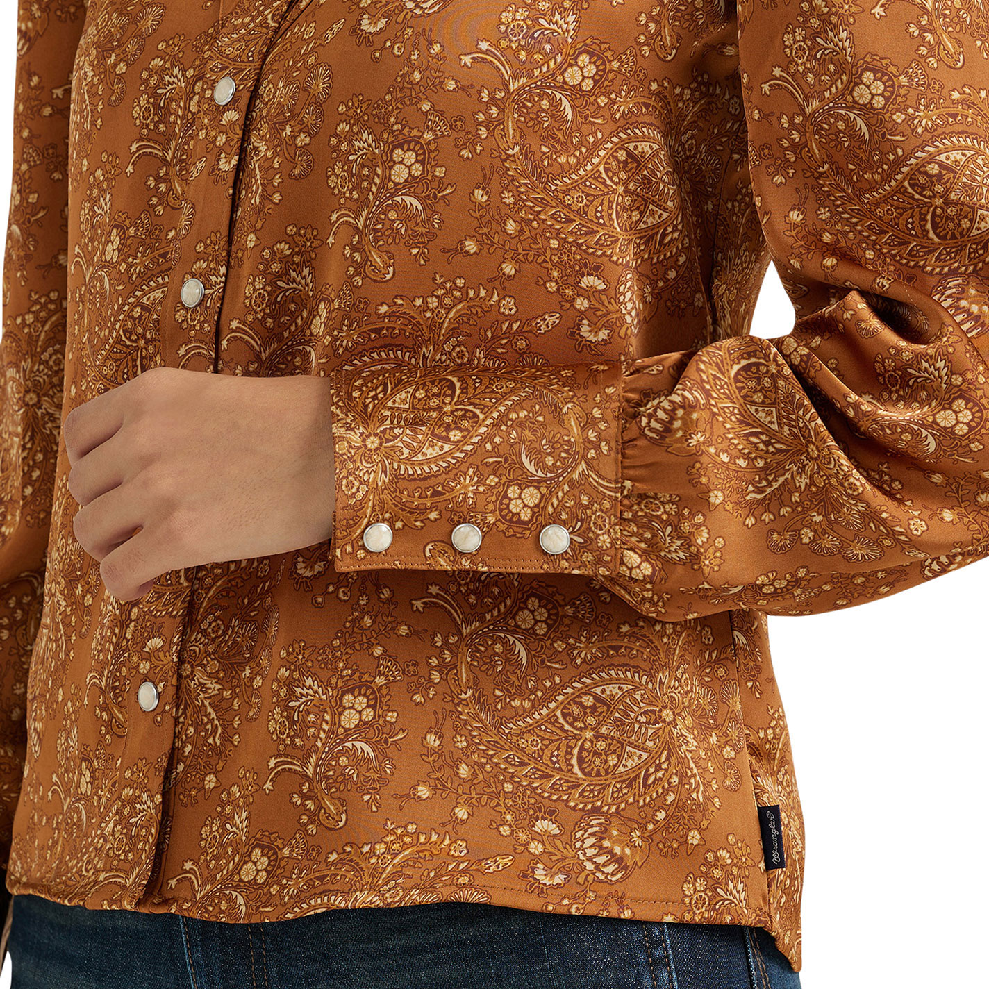 Wrangler Women's Cinnamon Bandana Print Western Shirt - Image 1