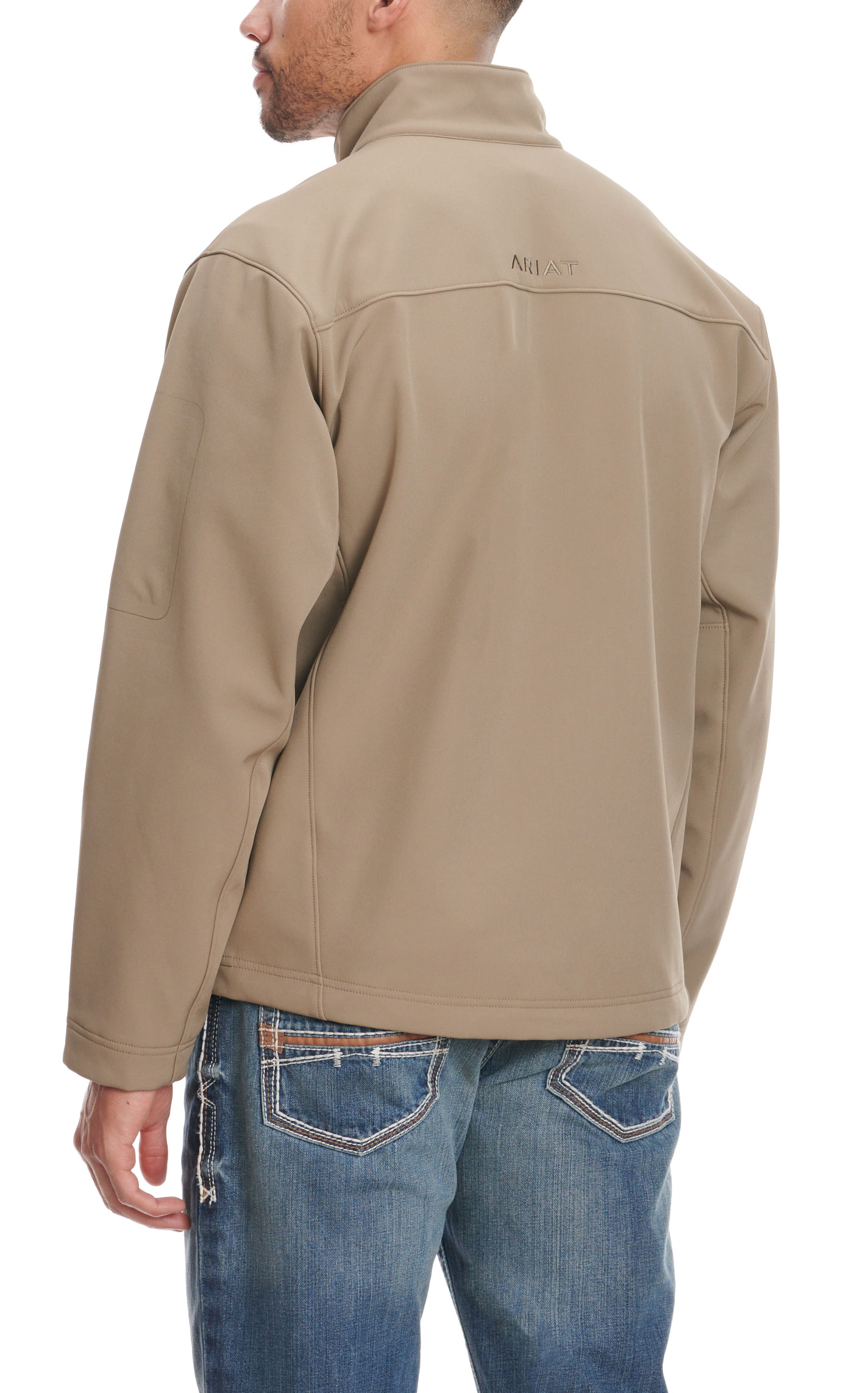 Ariat Men's  Taupe Soft Lined Softshell Jacket - Cavender's Exclusive - Image 3