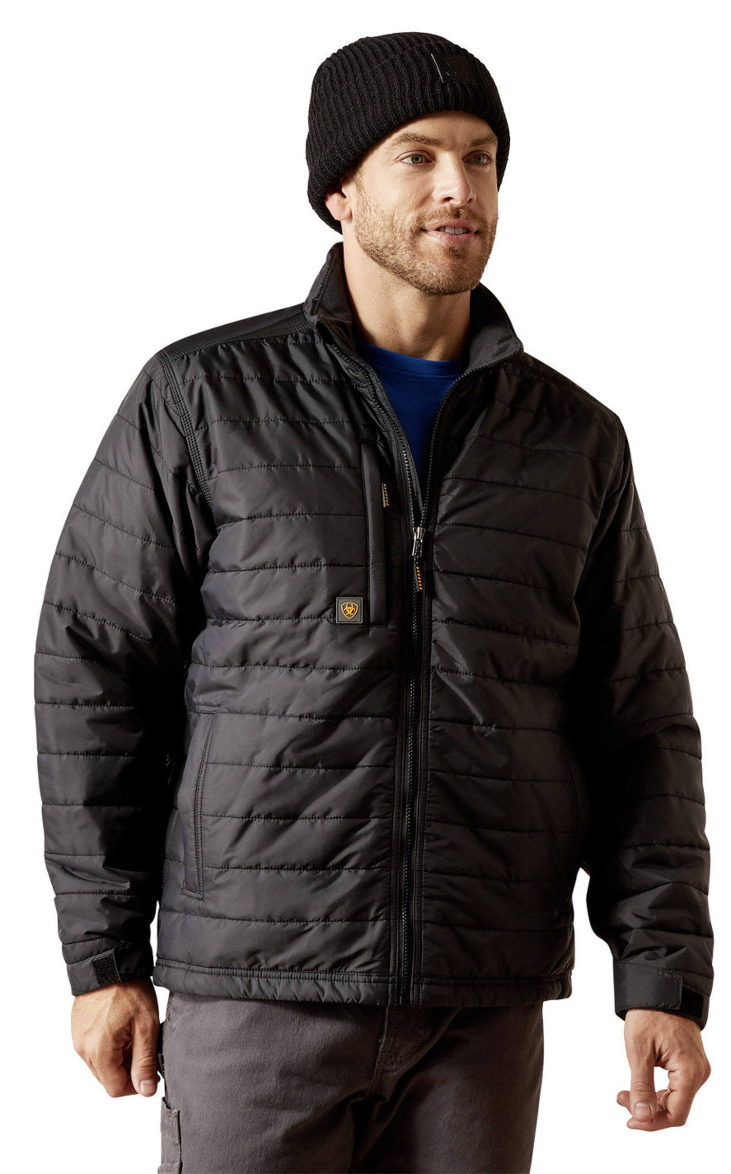 Ariat Rebar Men's Black Ripstop Lightweight Insulated Jacket - Image 1
