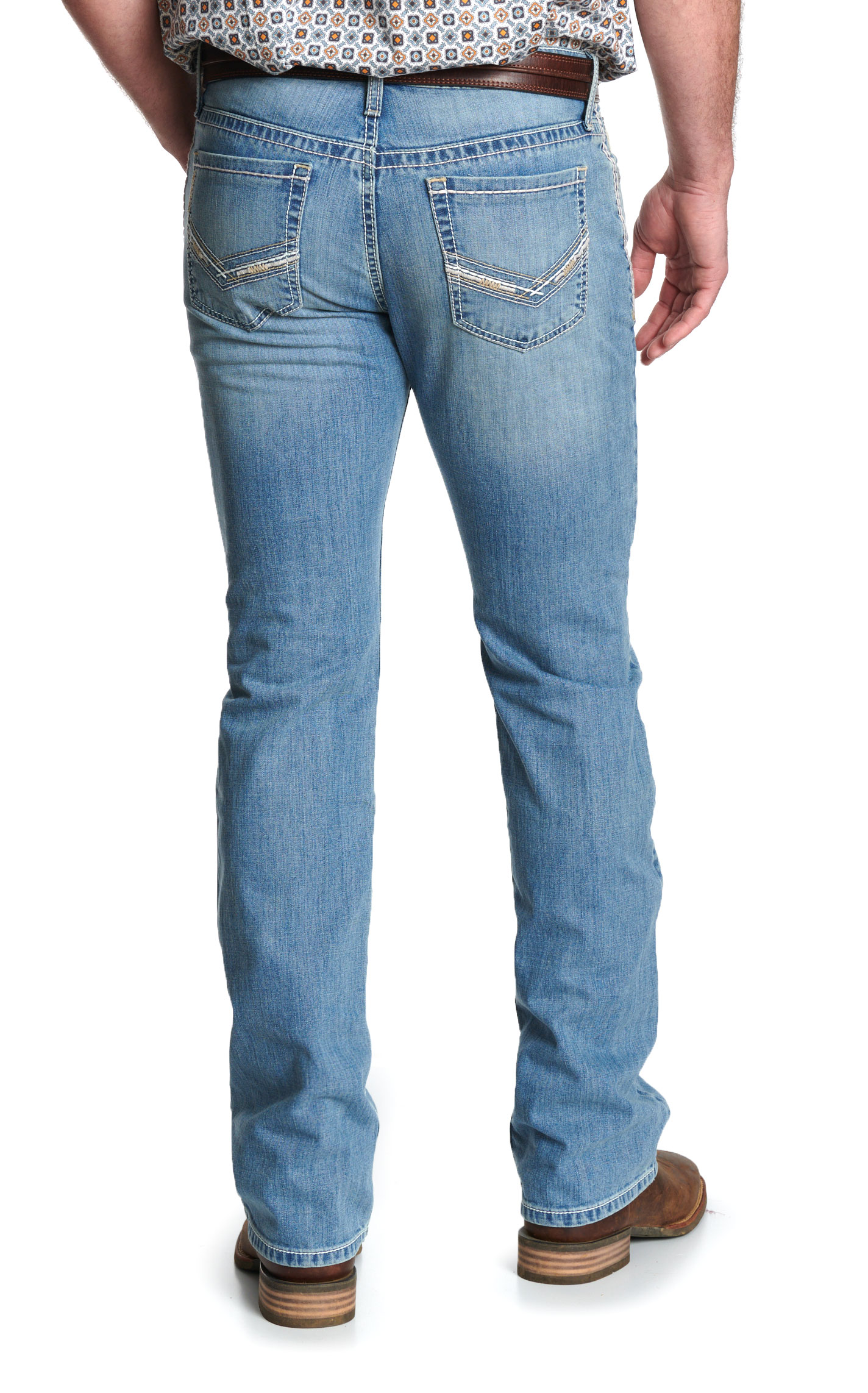 Cinch Men's Ian Light Wash Bootcut Jeans - Image 1