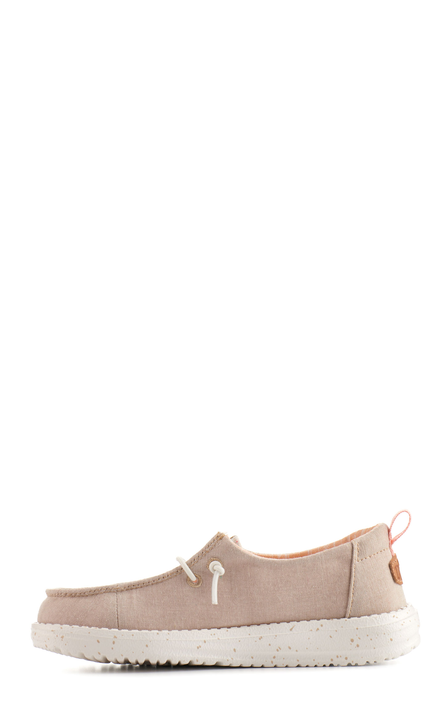 Hey Dude Youth Girls' Wendy Chambray Tan Moc Toe Lace Up Casual Shoes - Image 1
