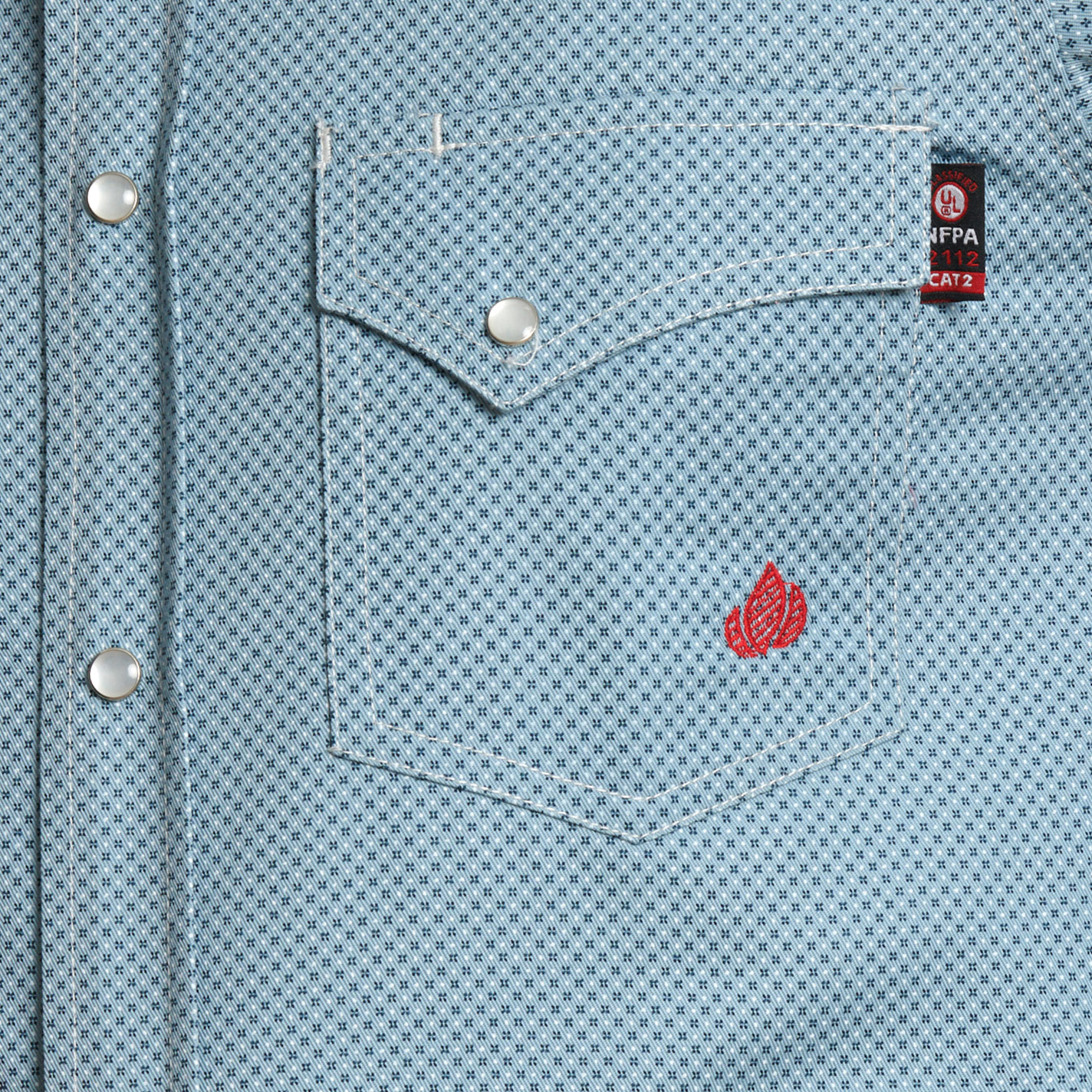 Forge Men's Blue Print Snap Shirt - Image 3