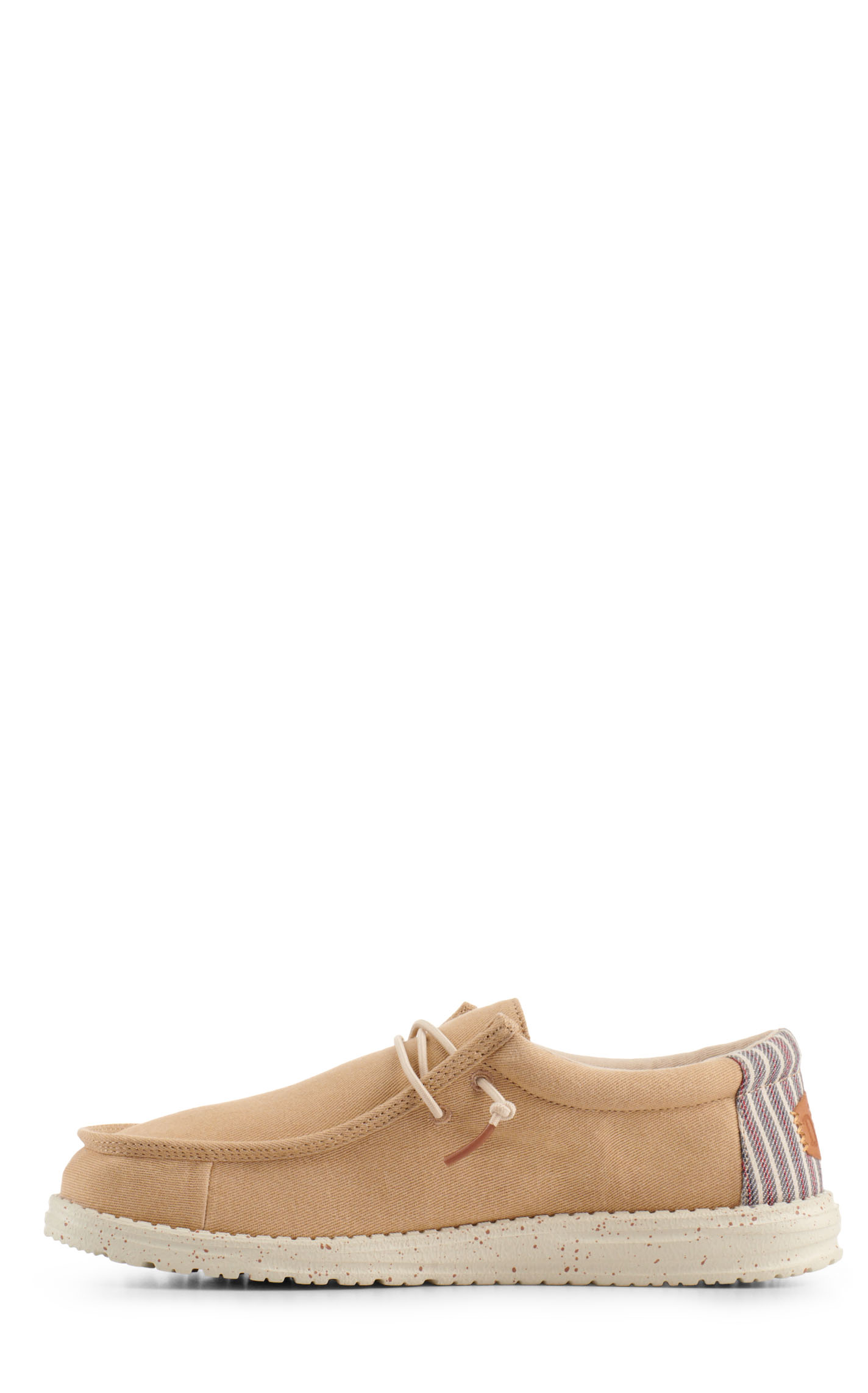Hey Dude Men's Wally Workwear Khaki Striped Heel Casual Shoes - Image 1