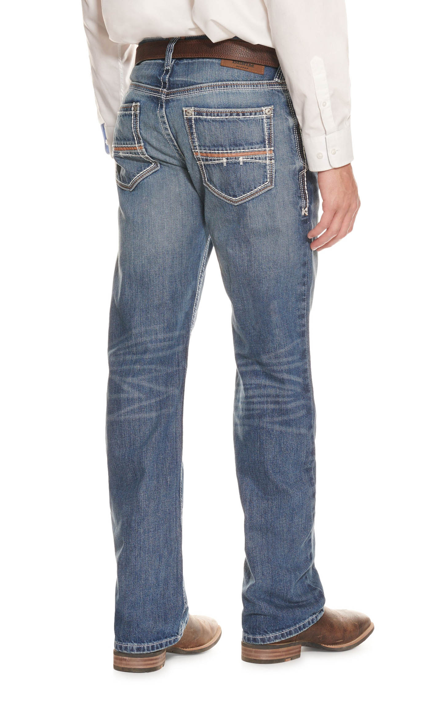 Ariat Men's M4 Low Rise Coltrane Durango Medium Wash Boot Cut Jeans - Image 1