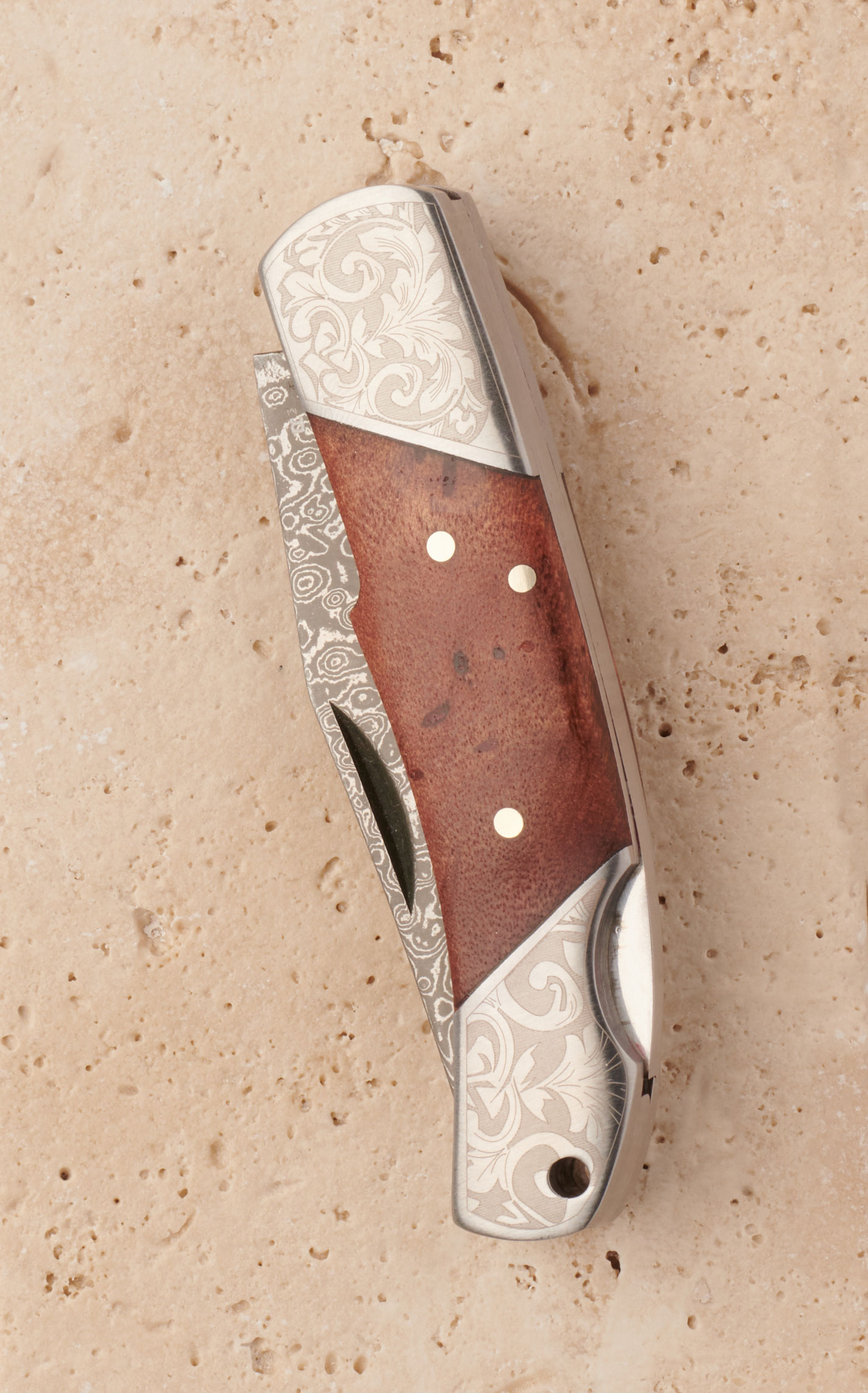 Boker Magnum Damascus Duke Pocket Knife - Image 1