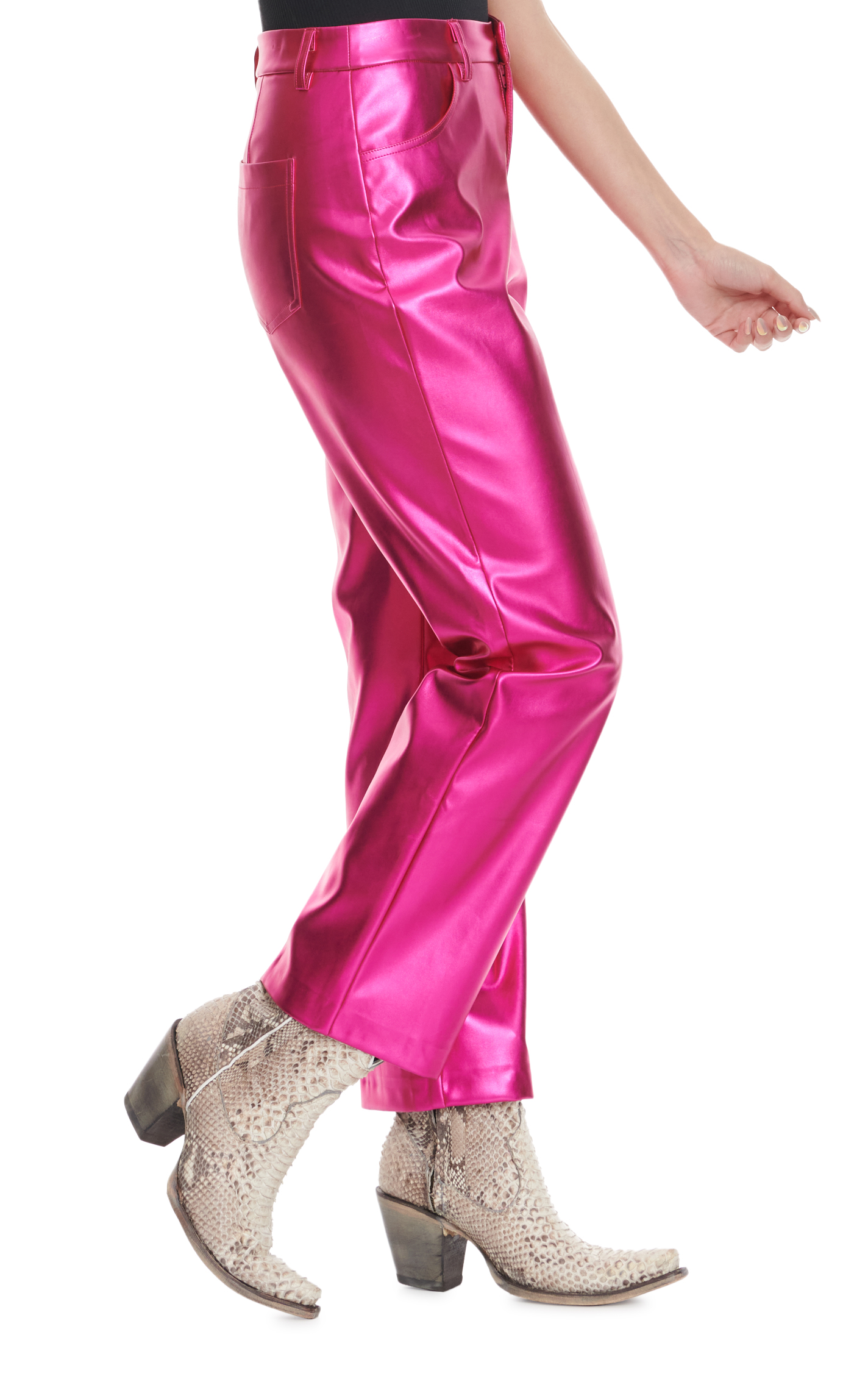 Southern Grace Women's Change of Pace Metallic Hot Pink Pants - Image 1