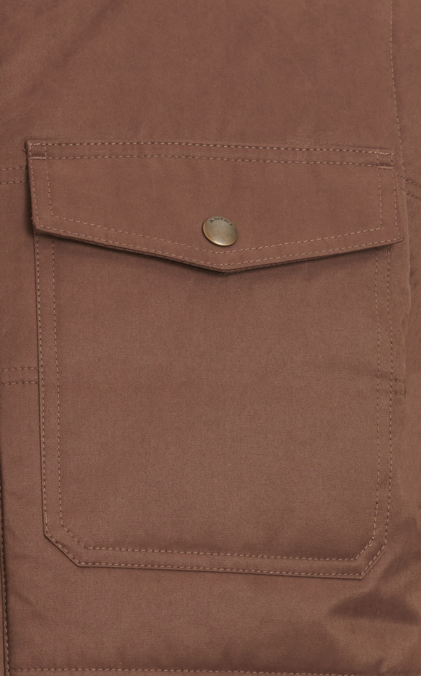 Ariat Men's Grizzly Bracken Chocolate Canvas Concealed Carry Insulated Vest - Image 1