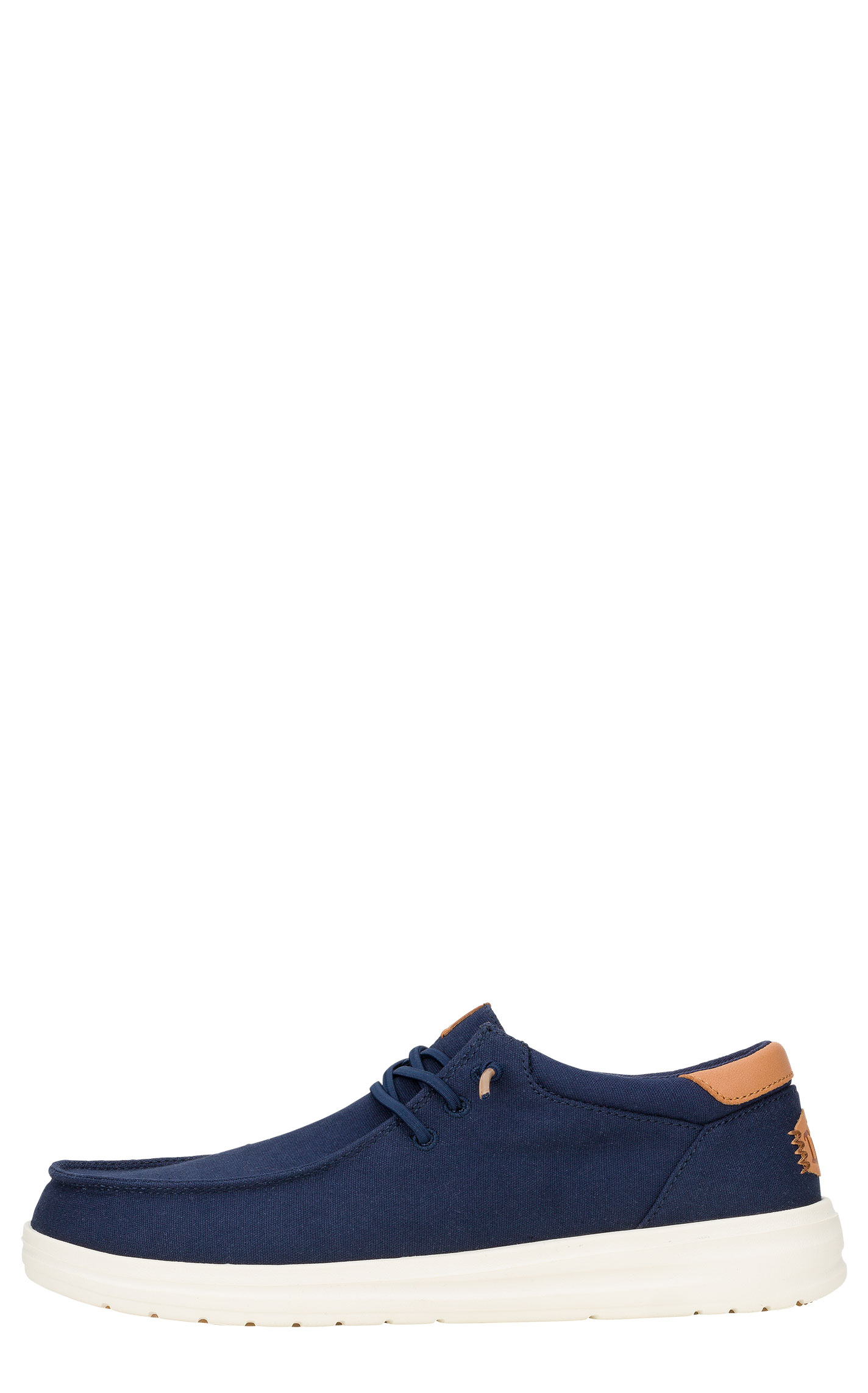 Hey Dude Men's Paul Canvas Navy Blazer Lace Up Moc Toe Casual Shoe - Image 1