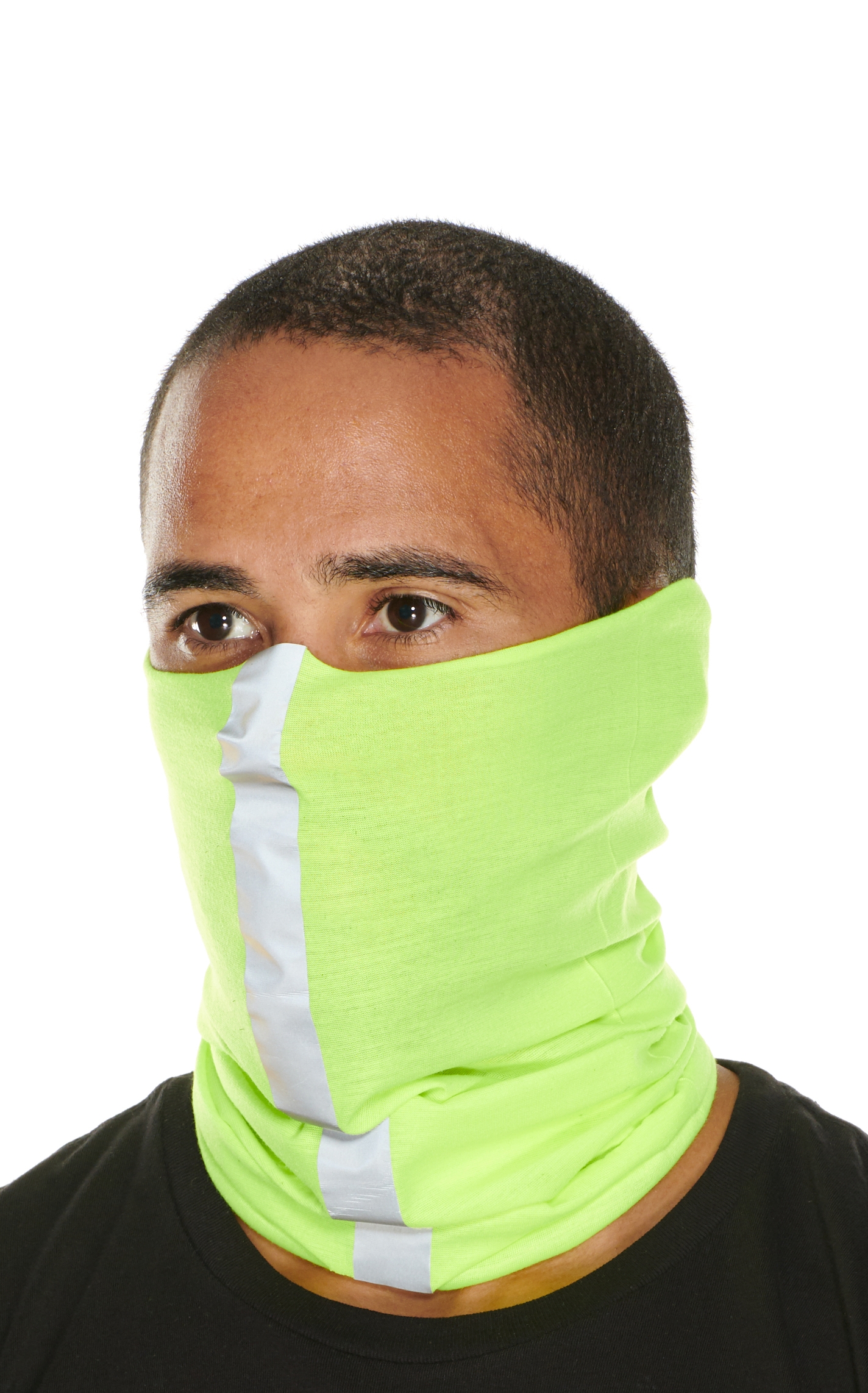 John Boy Neon Yellow Reflective Face Guard - Image 1