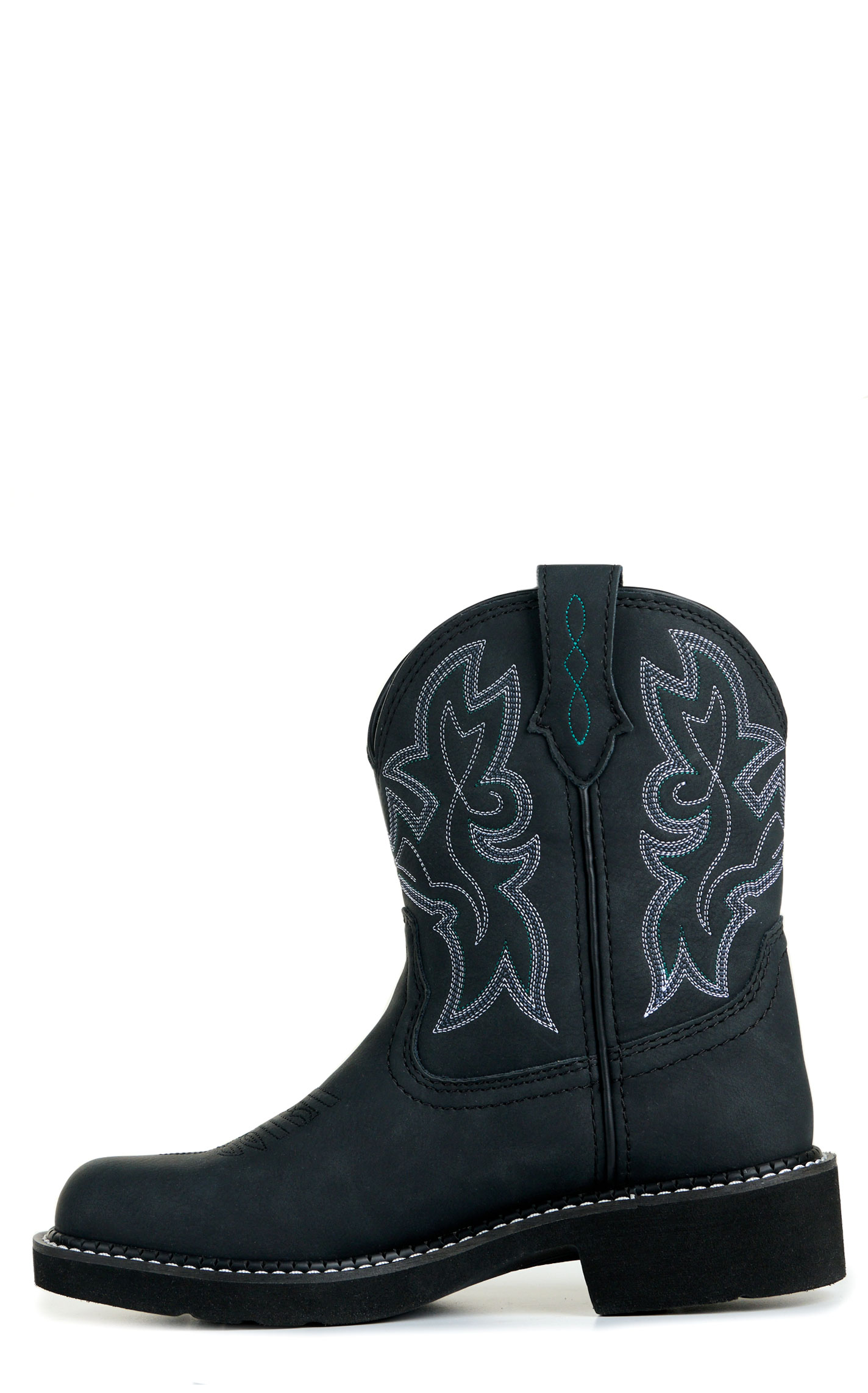 Justin Women's Black Round Toe Cowboy Boots - Image 1