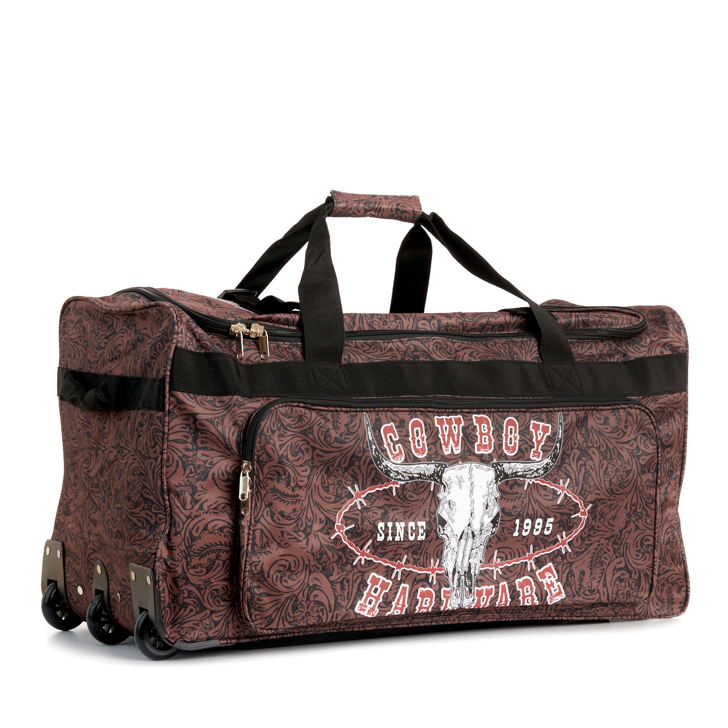 Cowboy Hardware Brown Floral Tooled Print 30\