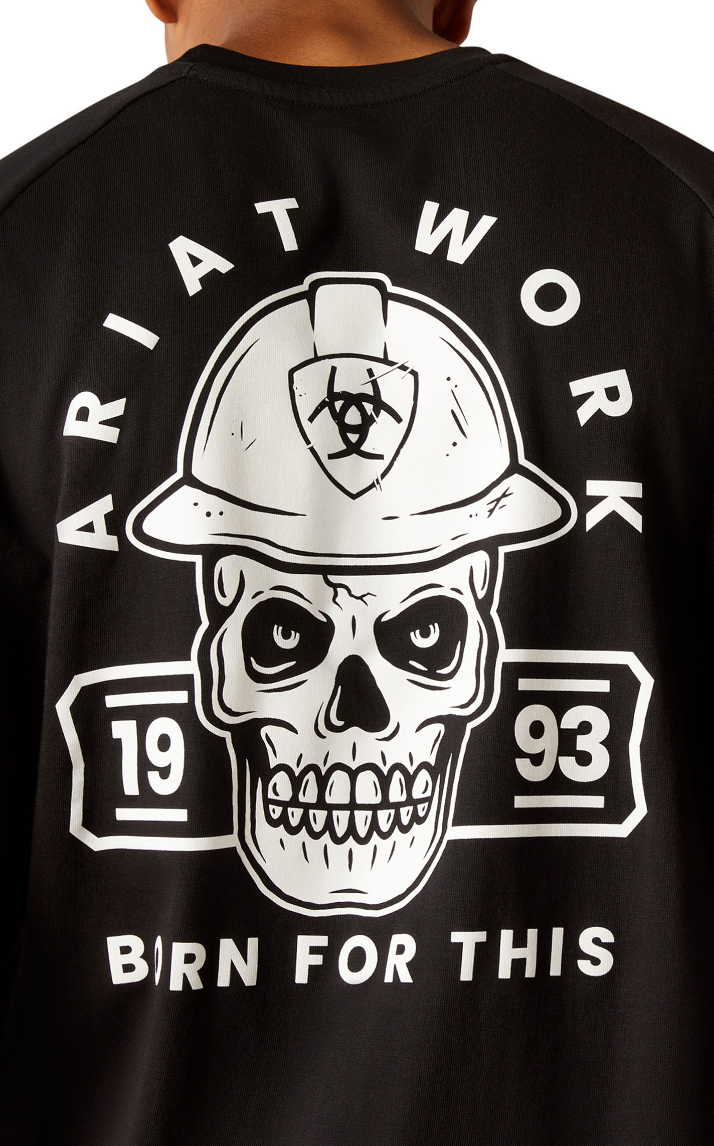 Ariat Rebar Men's Black Born for This Logo Graphic Work T-Shirt - Image 1
