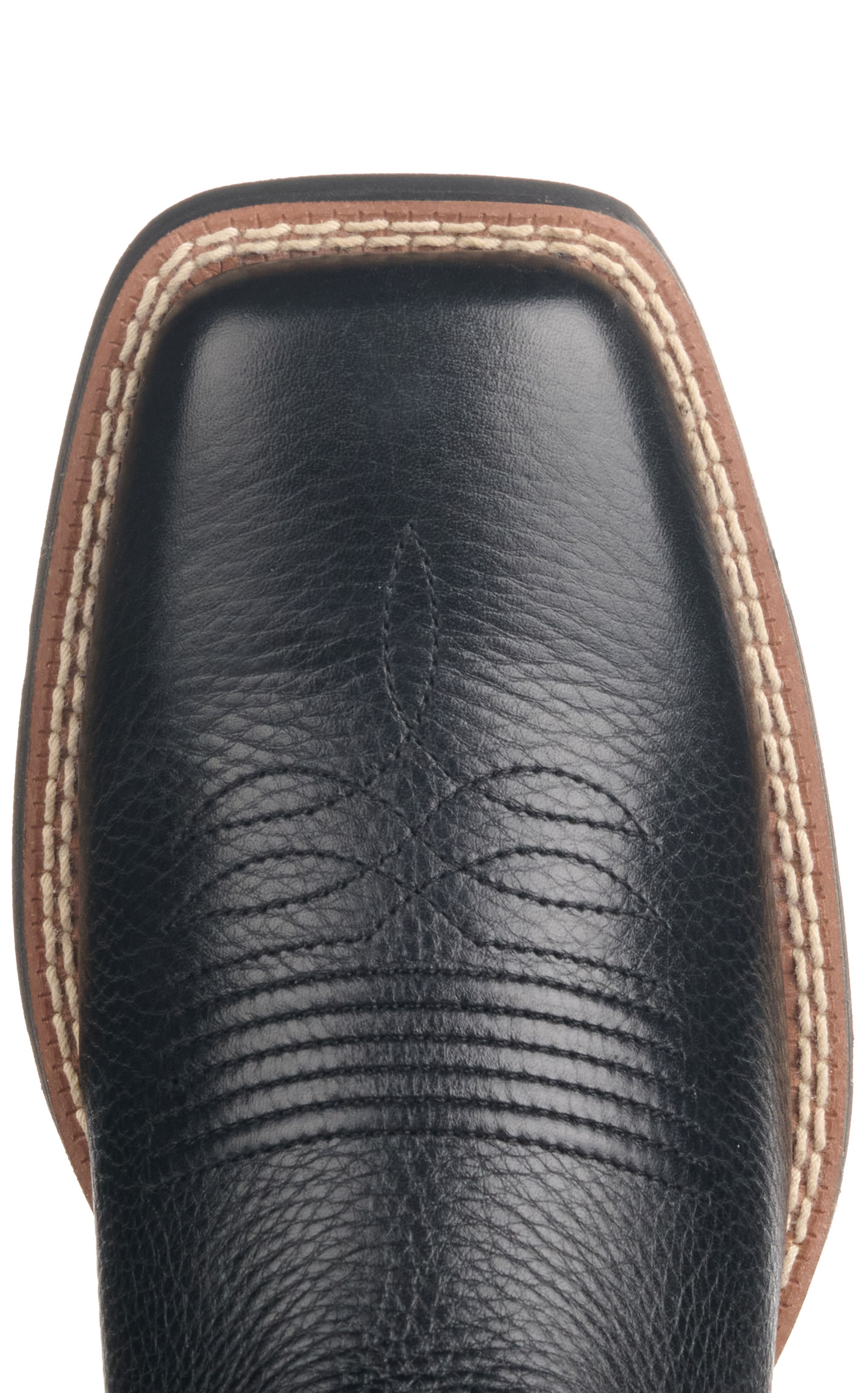 Ariat Women's Round Up Black Deertan StretchFit Wide Square Toe Cowboy Boots - Image 1