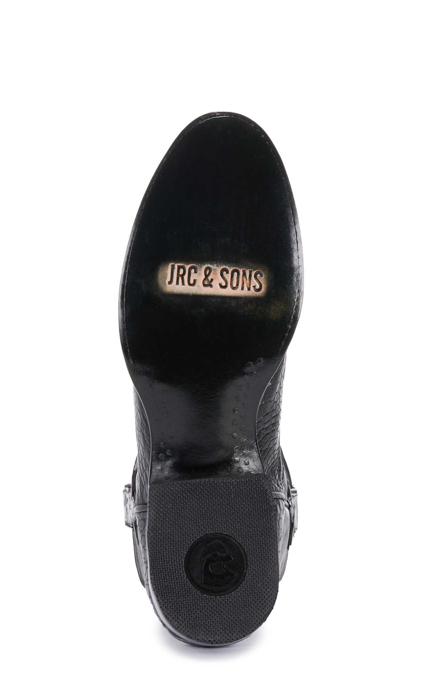 JRC & Sons Men's Shaw Caiman Belly Round Toe Exotic Roper Boot in Black - Image 1