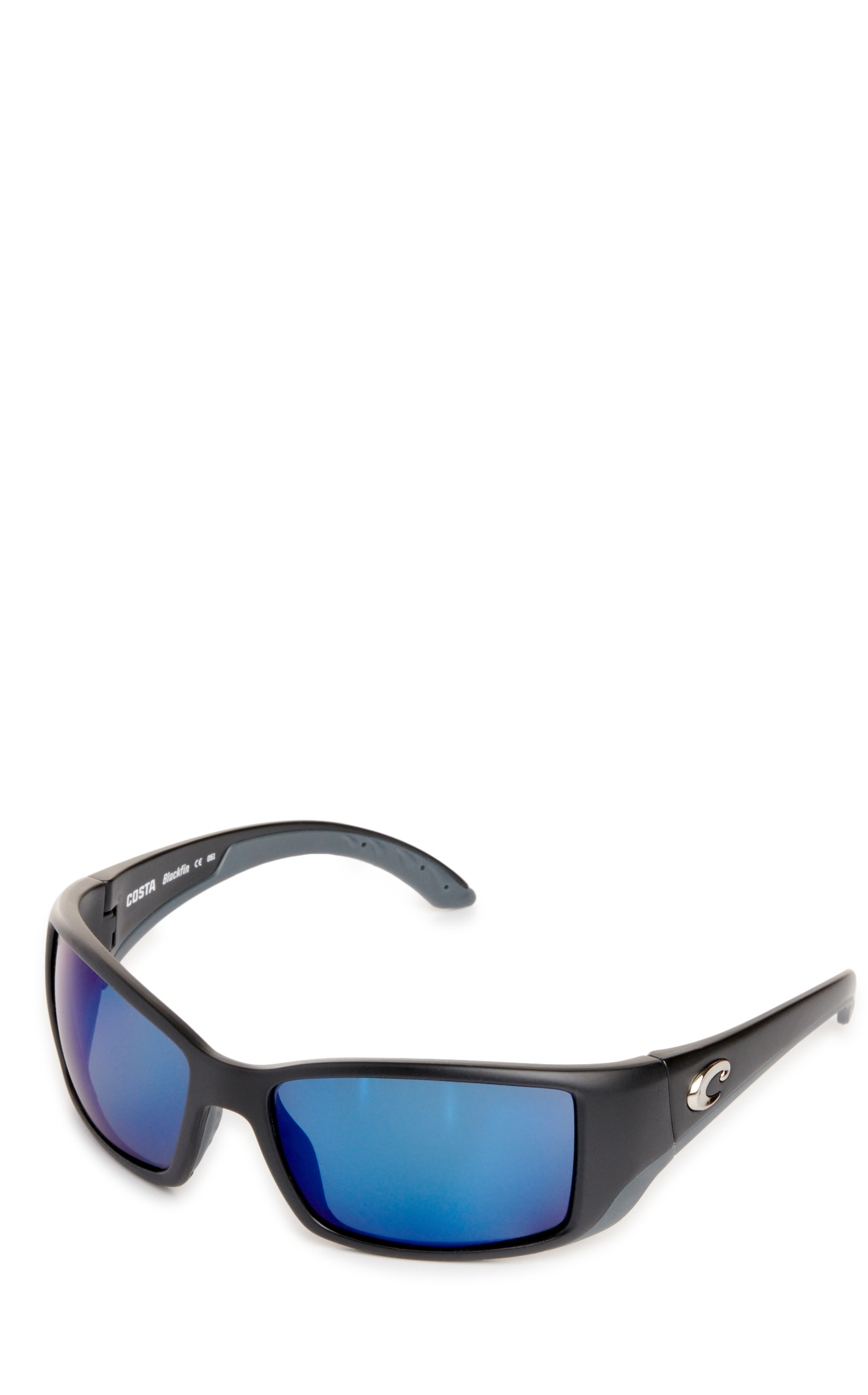 Costa Blackfin Matte Black Frames Blue Mirror 580P Sunglasses - Image 1