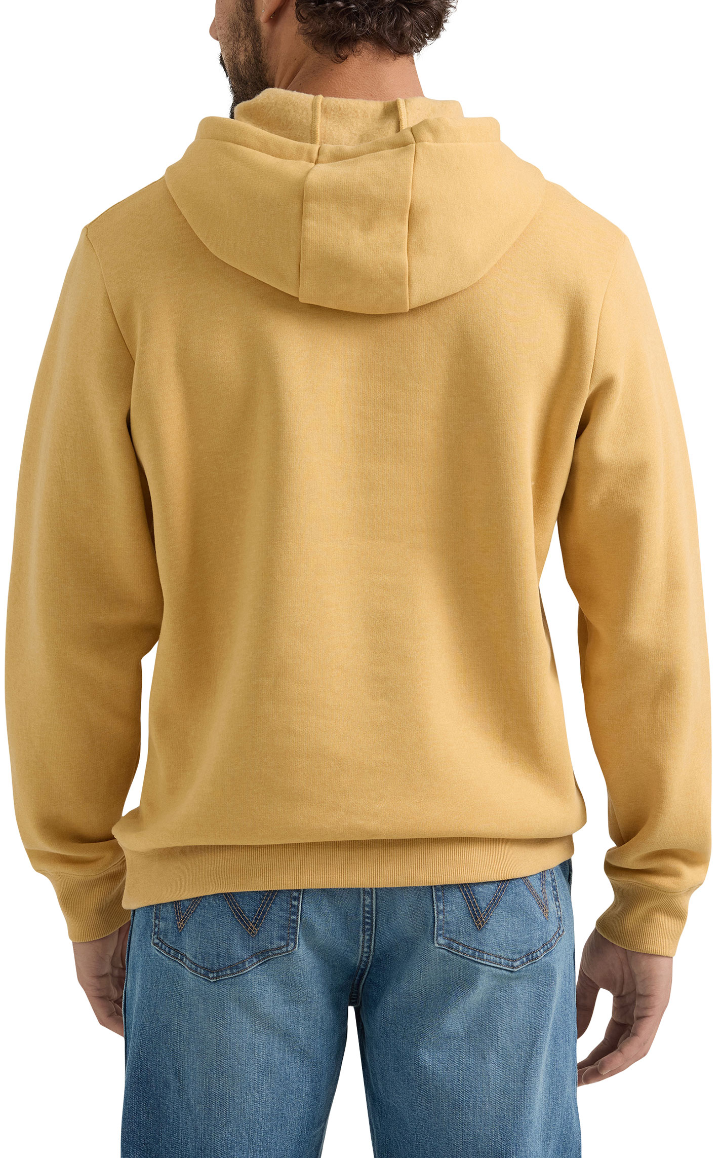 Wrangler Men's Muted Gold & Navy Logo Graphic Hoodie - Image 1
