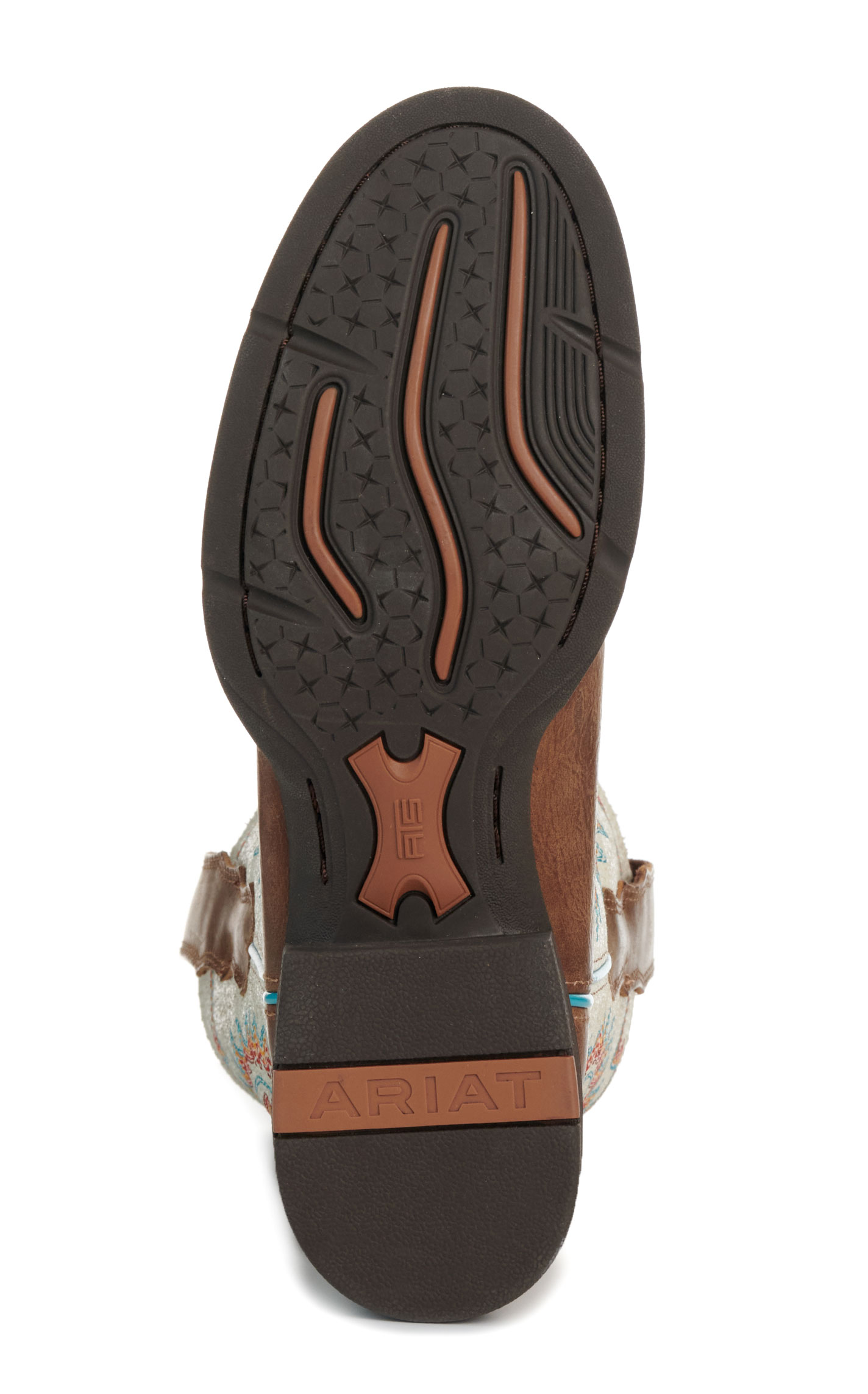 Ariat Women’s Sandstorm & Distressed Ivory Round Up StretchFit Cowboy Boots - Image 1