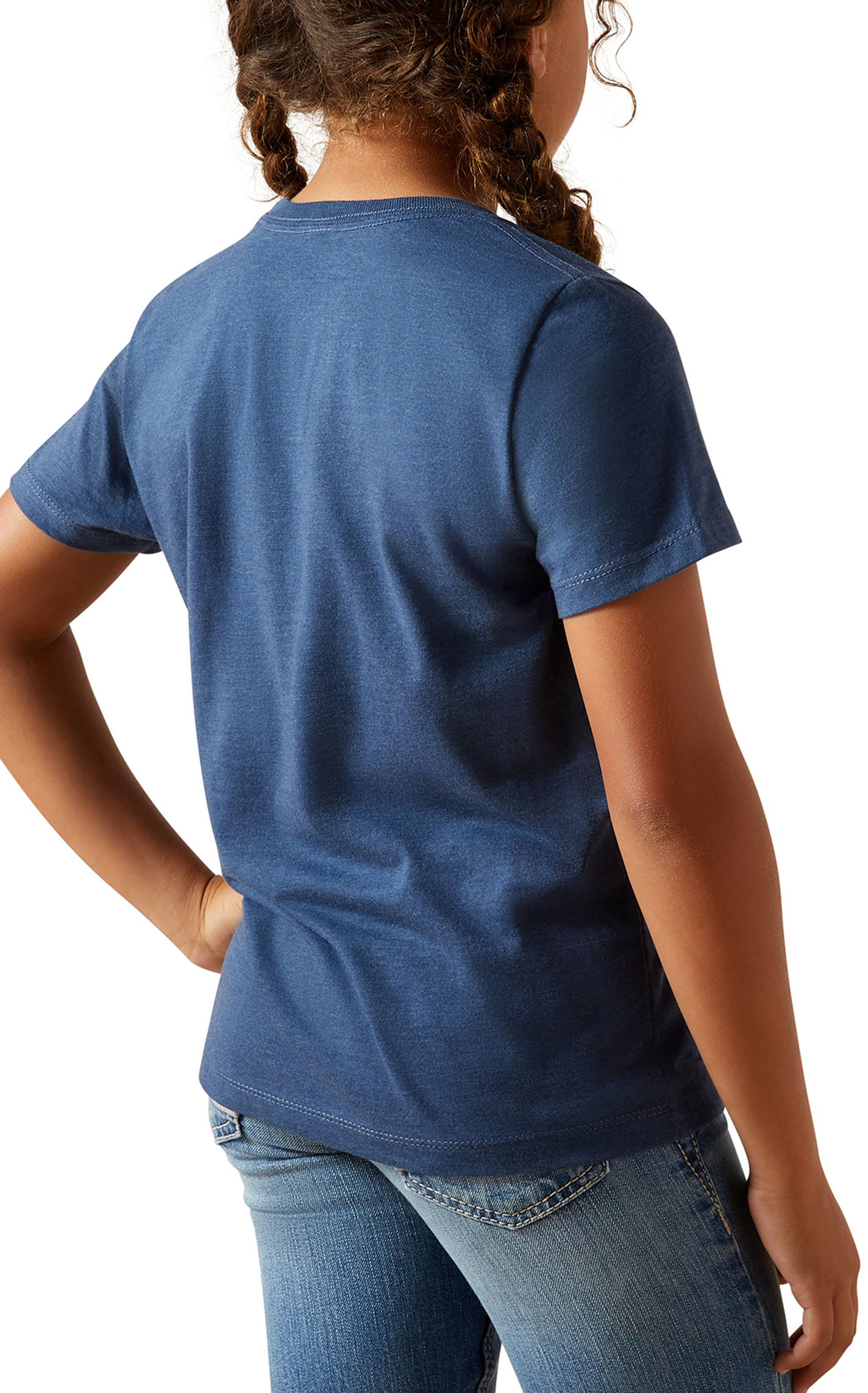 Ariat Girl's Bull Night Sky Navy Graphic T-Shirt - Image 1