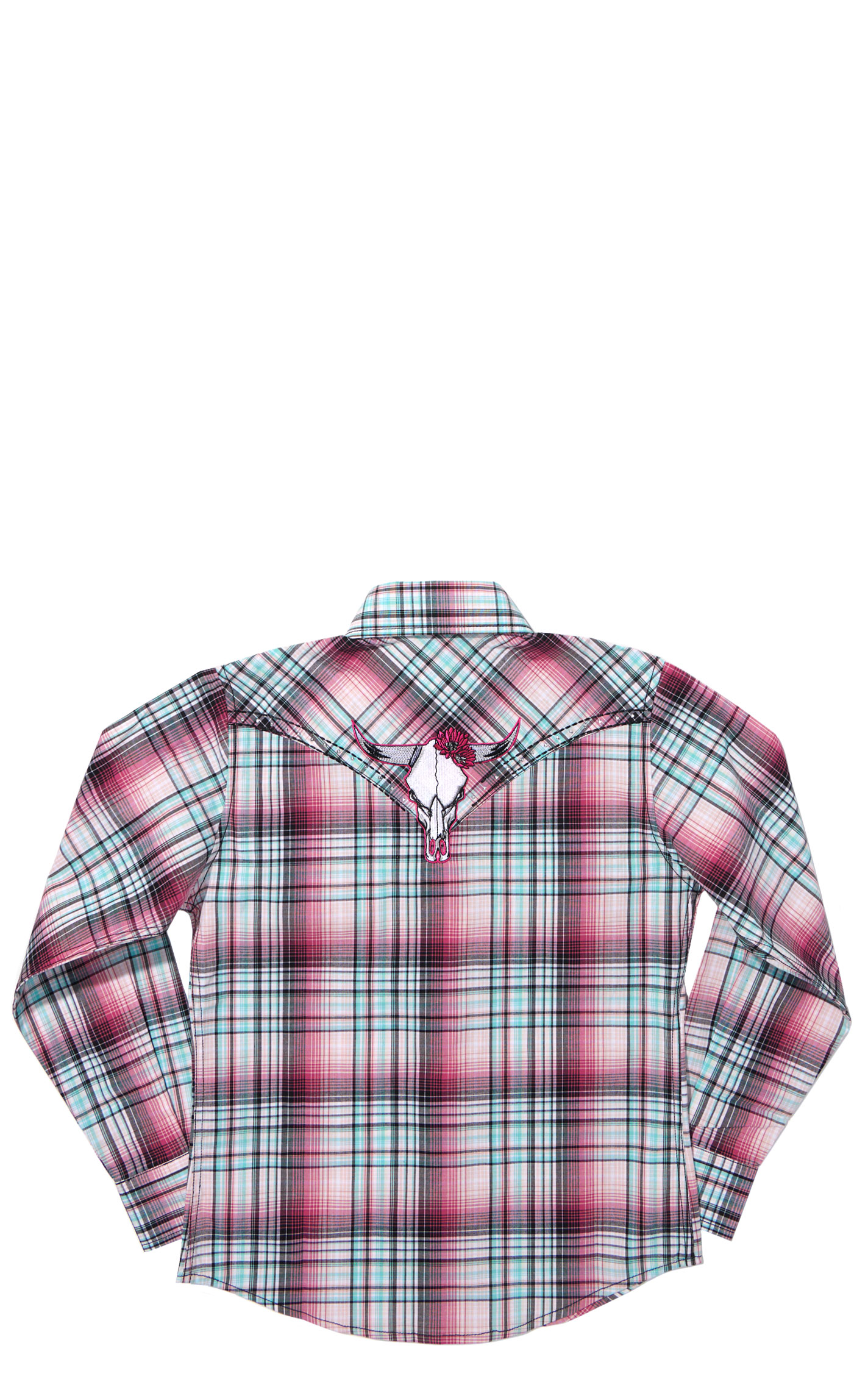 Cowgirl Hardware Girl's Shedua Plaid Western Shirt - Image 1