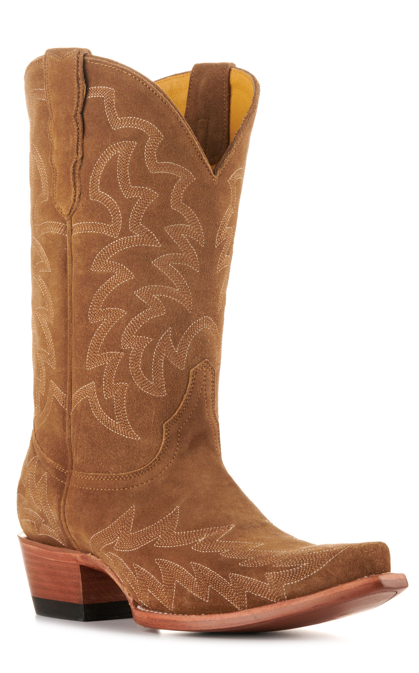 Cavender's Women's Sand Suede Snip Toe Cowboy Boots - Image 1