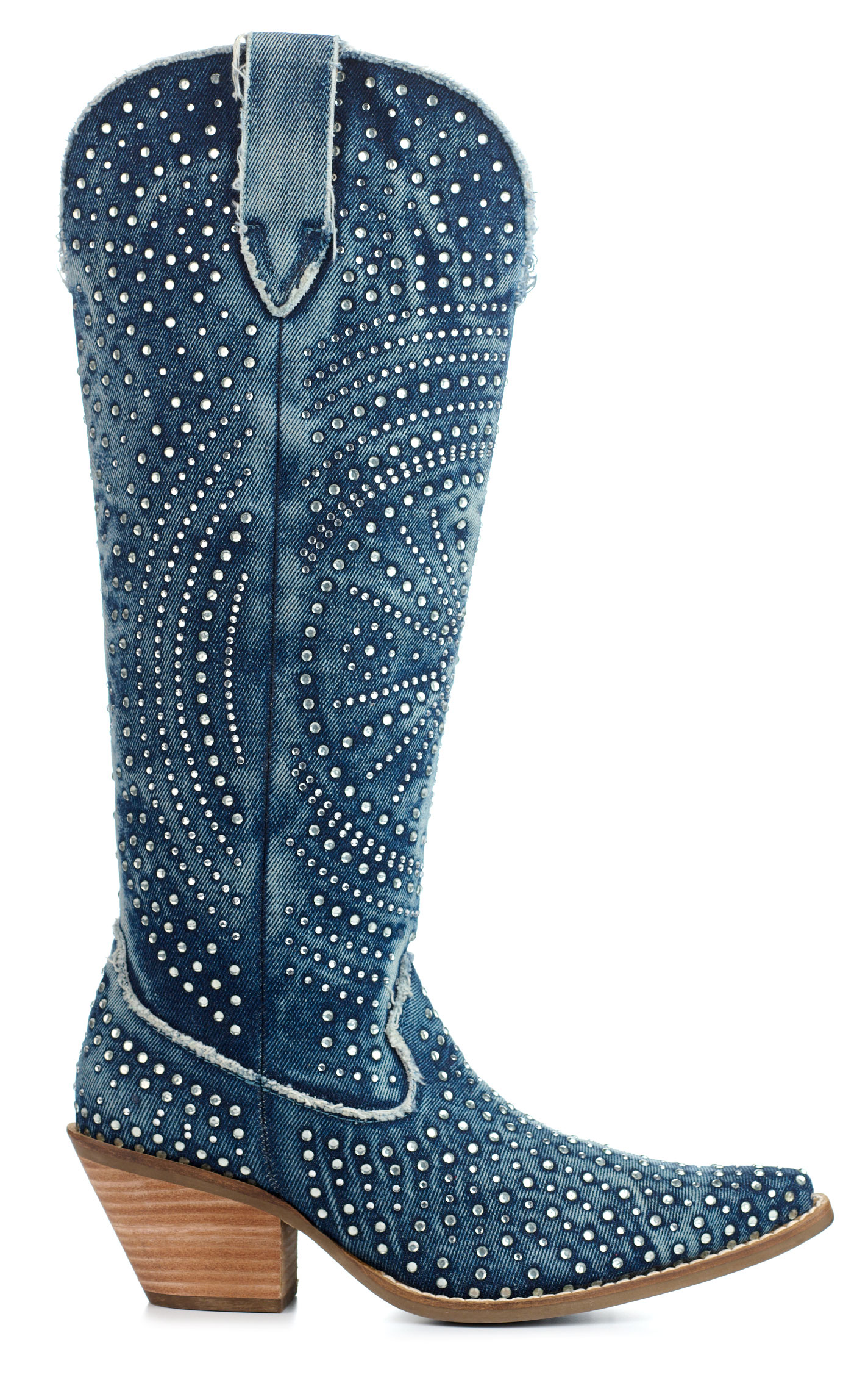 Dingo Women's Honky Tonk Honey Rhinestone Snip Toe Tall Boots - Image 1