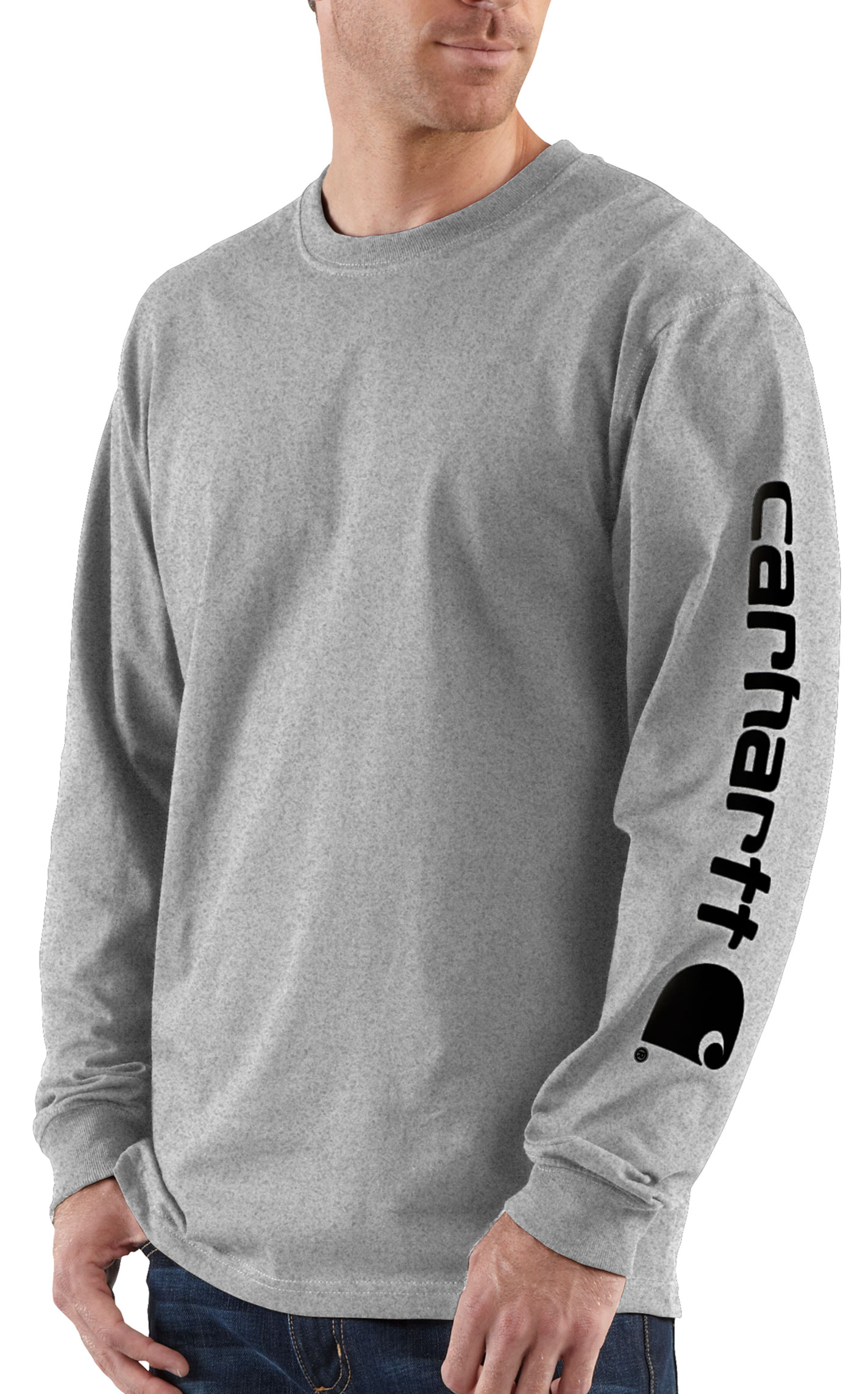 Carhartt Men's Force Gray Color Enhanced Work T-Shirt - Image 1
