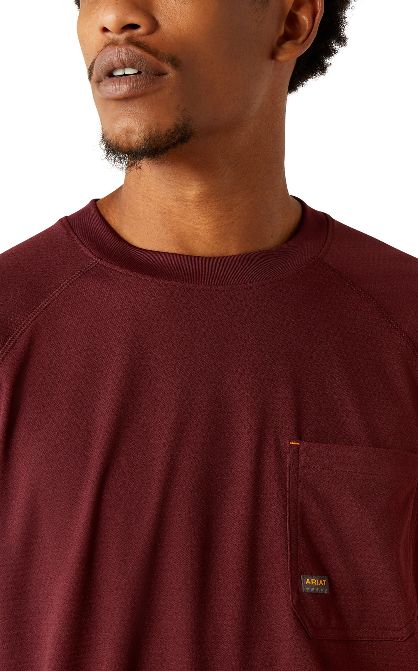 Ariat Men's Rebar Heat Fighter Wine Graphic Work T-Shirt - Image 1