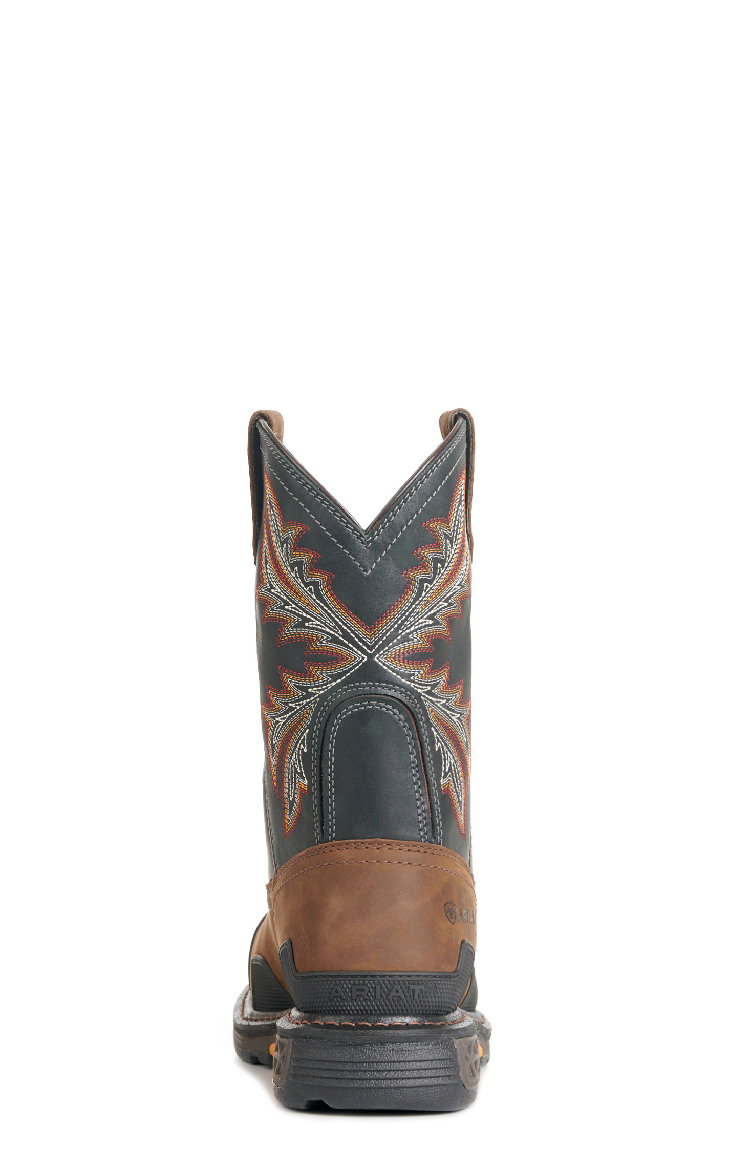 Ariat Men's OverDrive Dark Brown and Black Wide Square Composite Toe Work Boots - Image 1