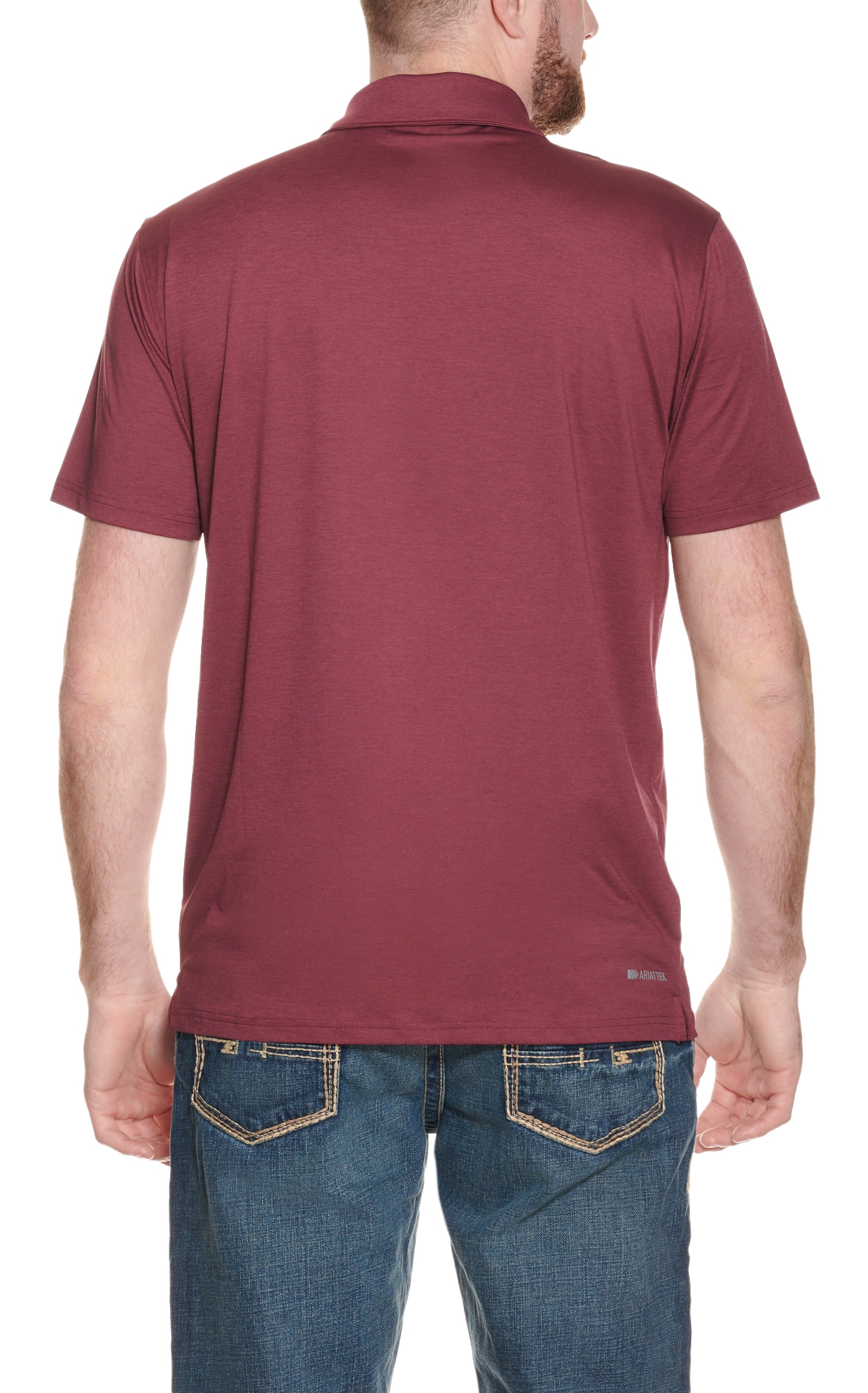 Ariat Men's Charger 2.0 Malbec Short Sleeves Fitted Polo Shirt - Image 1