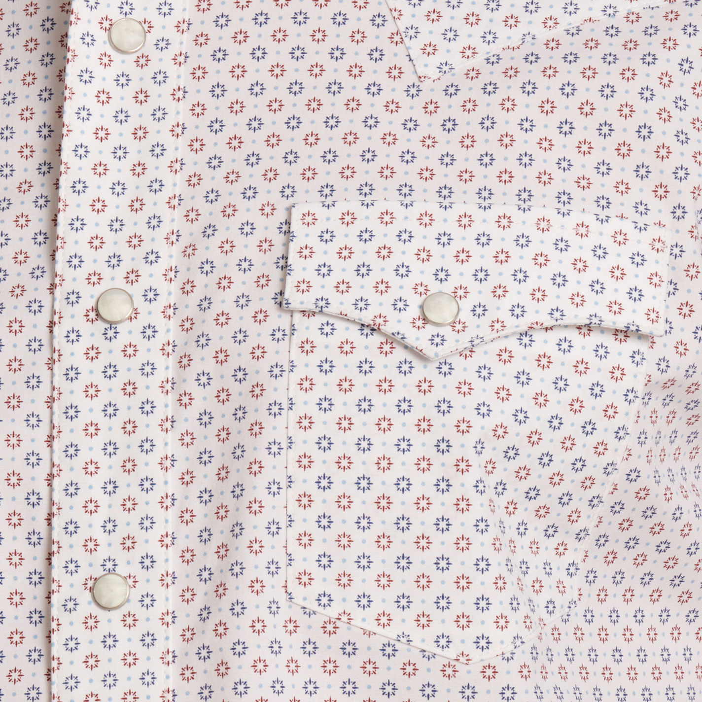 Wrangler Retro Men's White Geo Print Western Shirt - Image 3