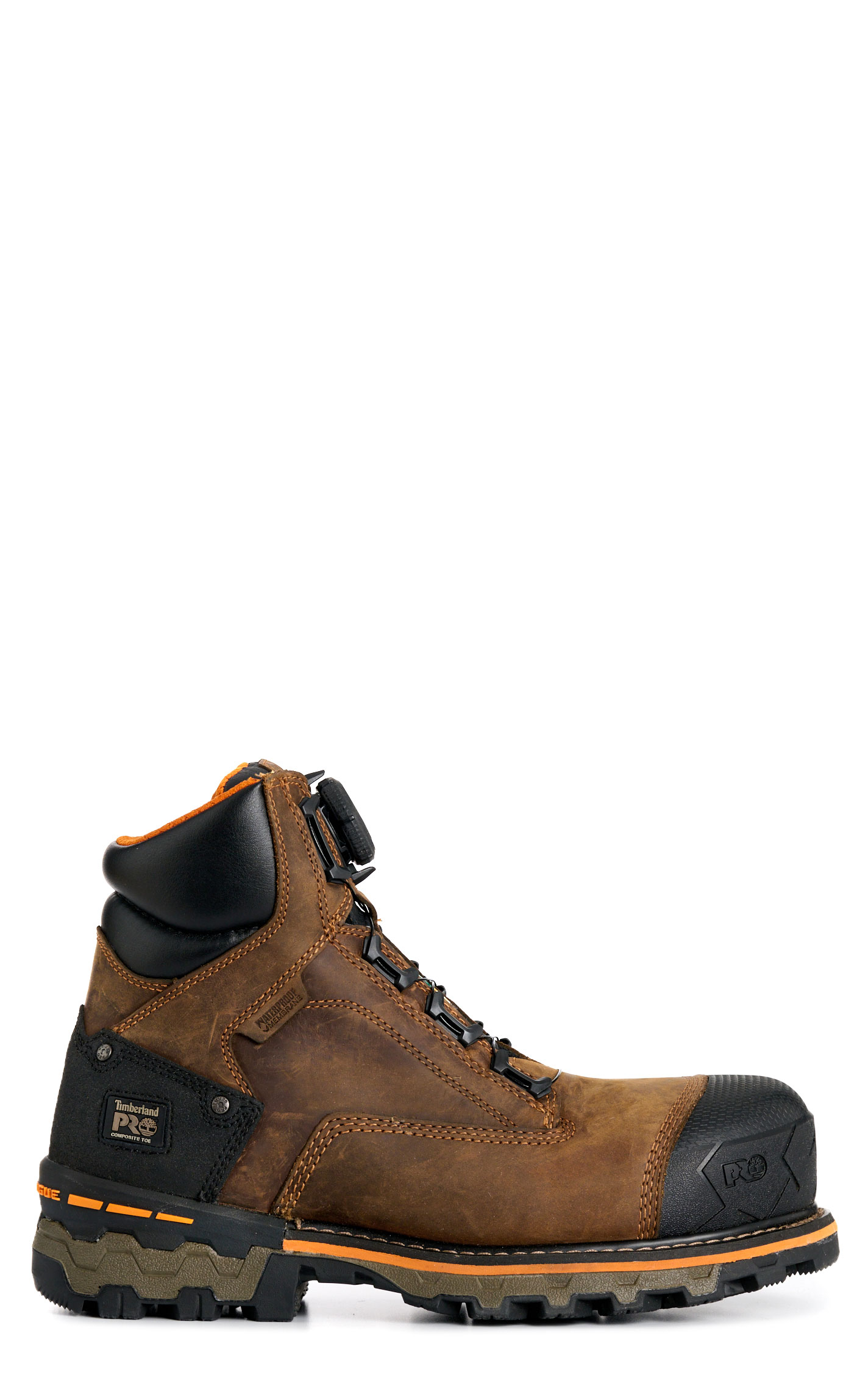 Timberland Pro Men's Boondocks BOA Brown Waterproof Round Composite Toe Work Boots - Image 1