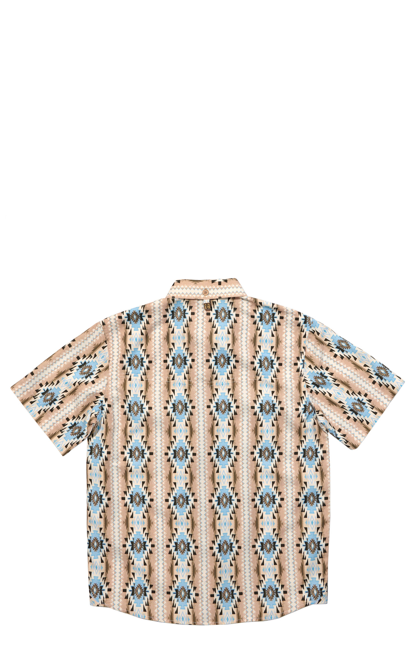 Rafter C Outdoors Boy's Khaki & Sky Aztec Shirt - Image 1