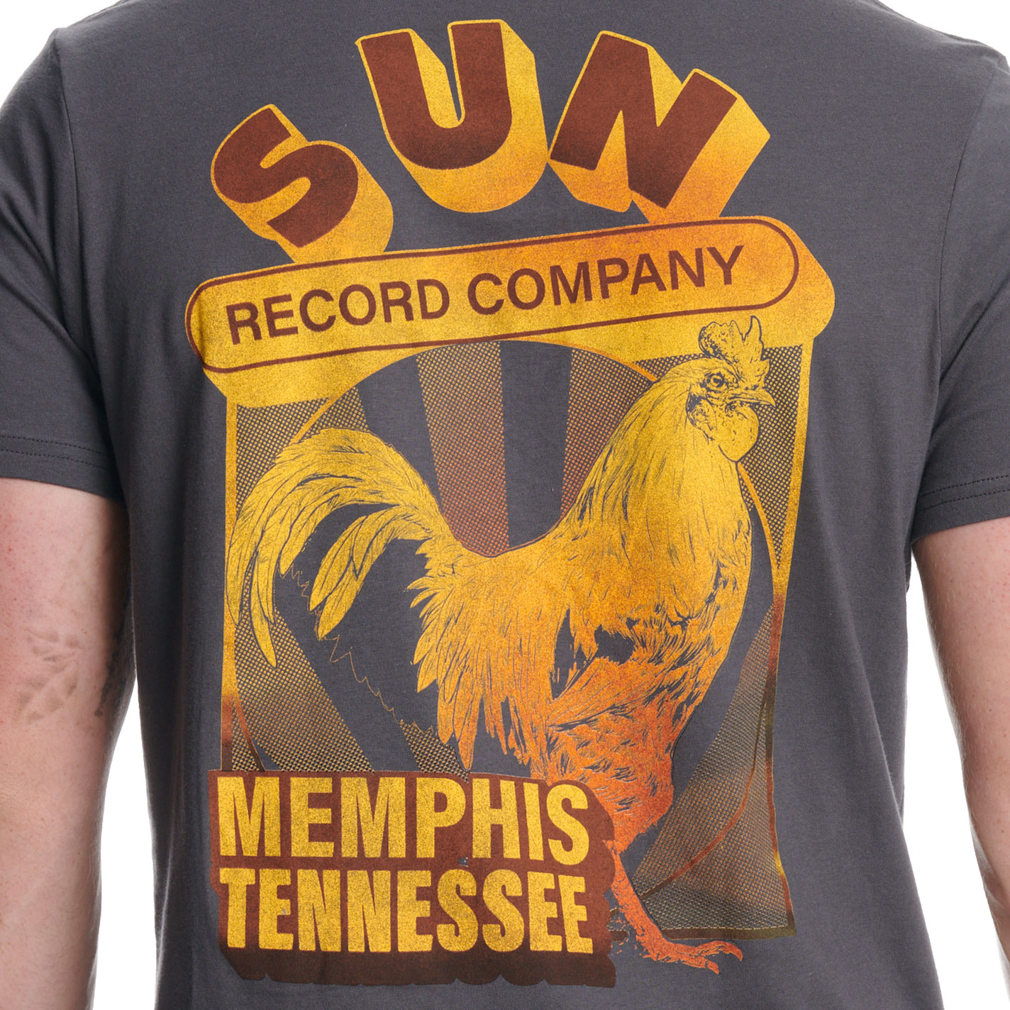 Wrangler Men's Heather Black Sun Record Logo T-Shirt - Image 1