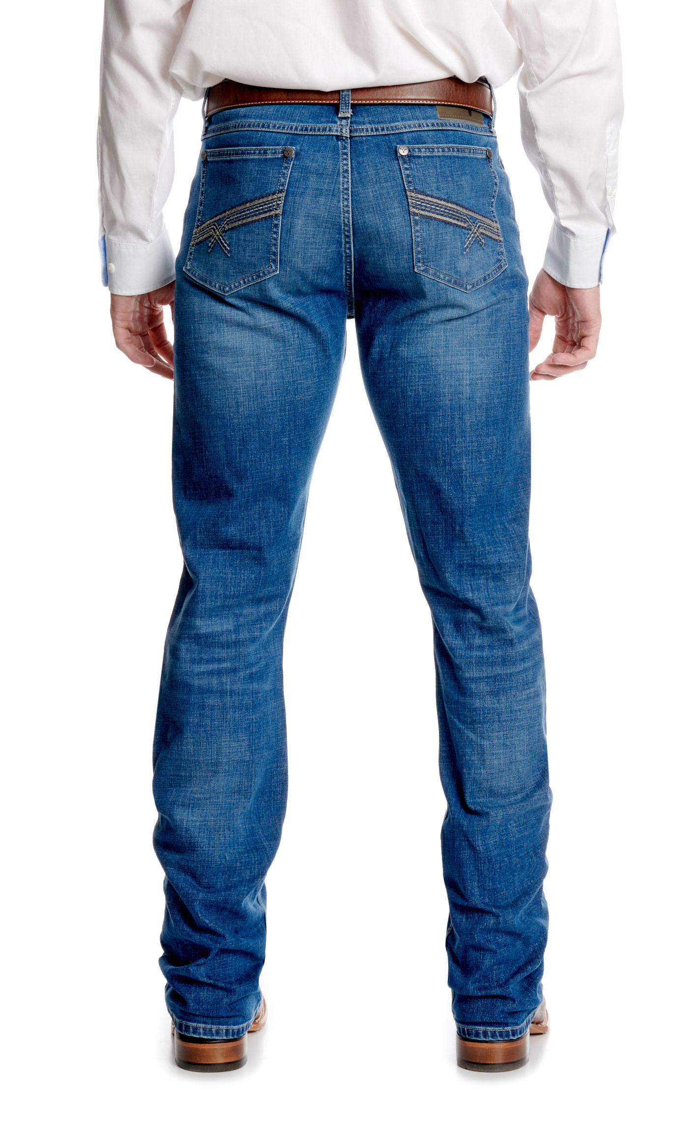 Wrangler 20X Men's Beckner 42 Medium Wash Slim Boot Cut Jeans - Image 1